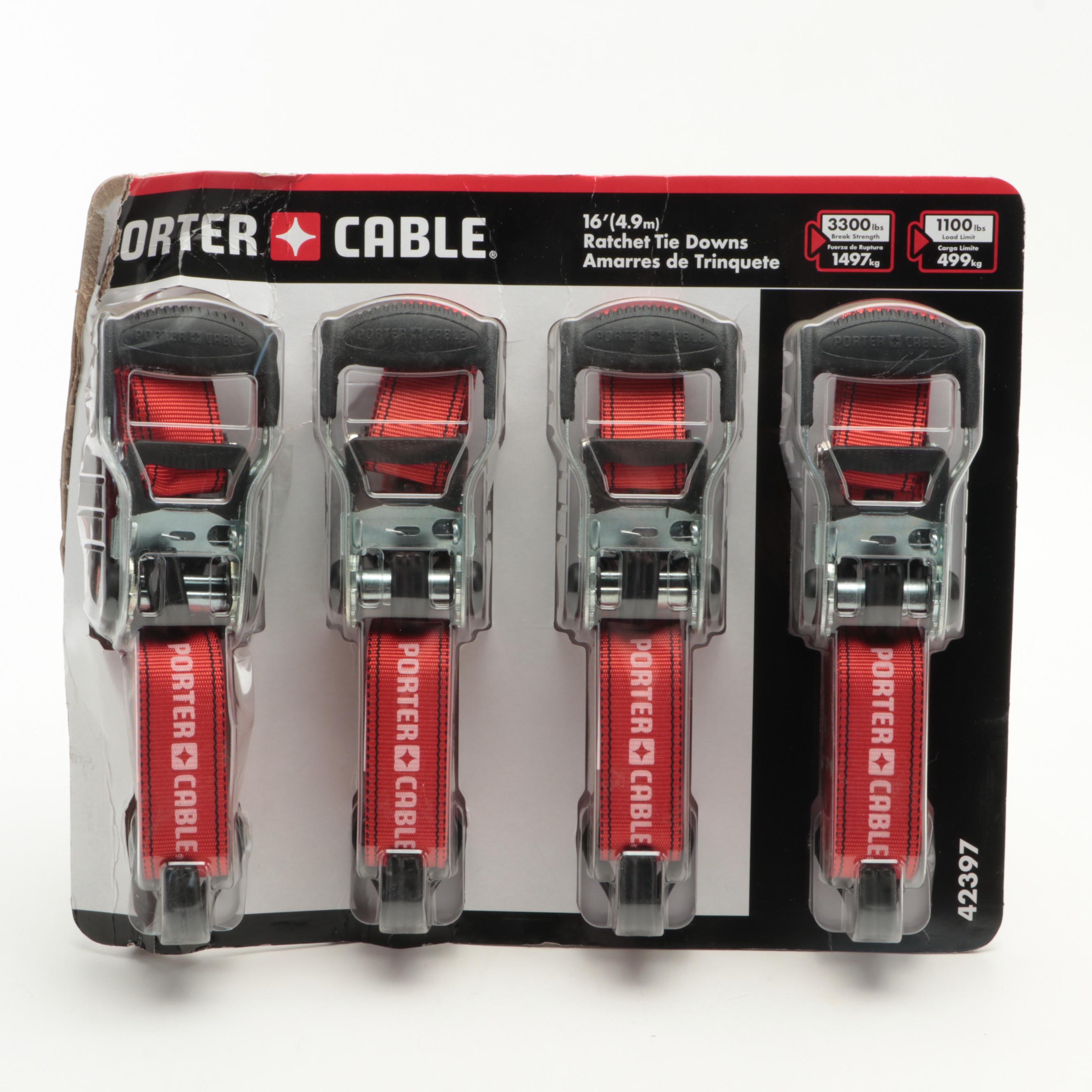 Porter-Cable 16' Ratchet Tie Downs