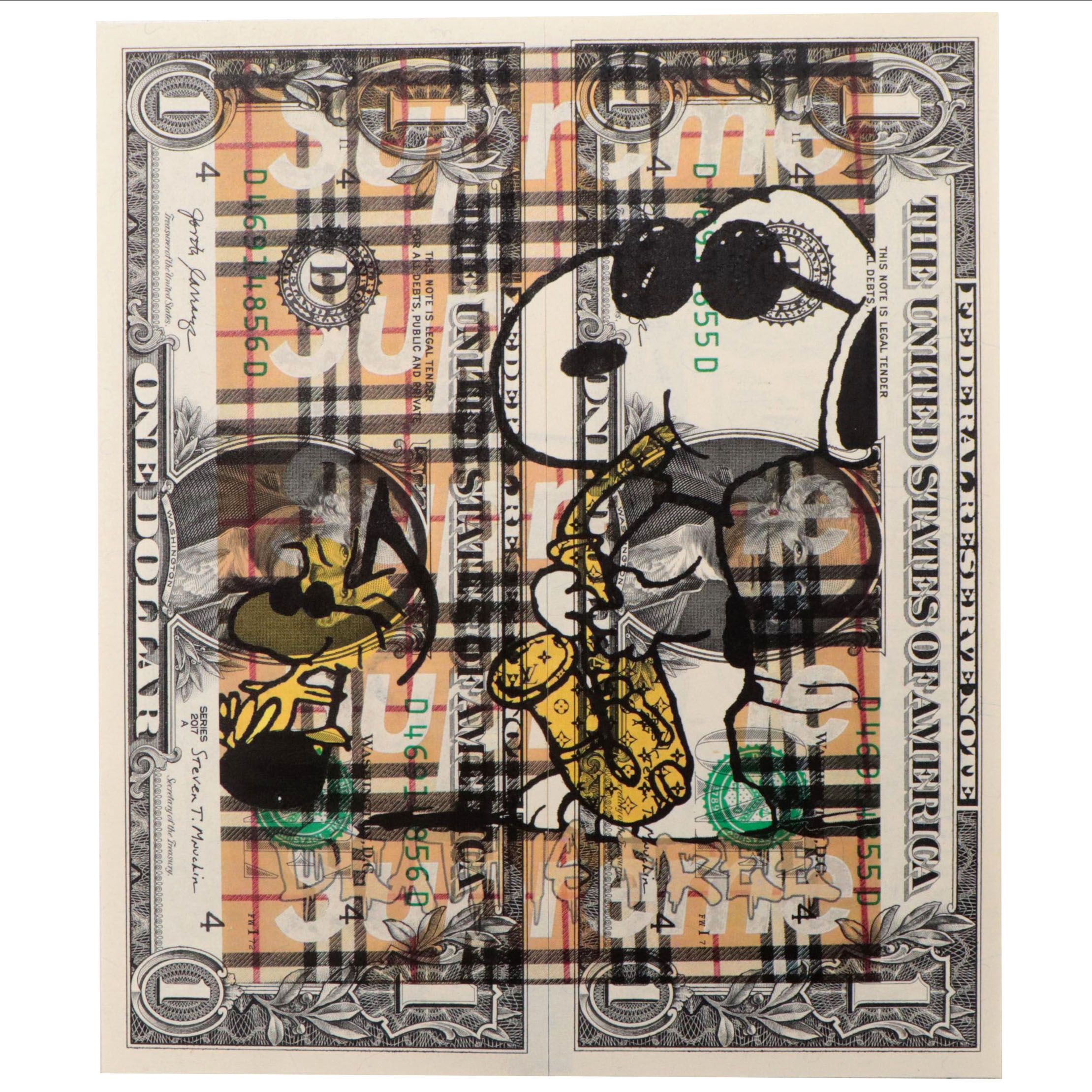 Death NYC Pop Art Graphic Print of Peanuts Burberry, 2022