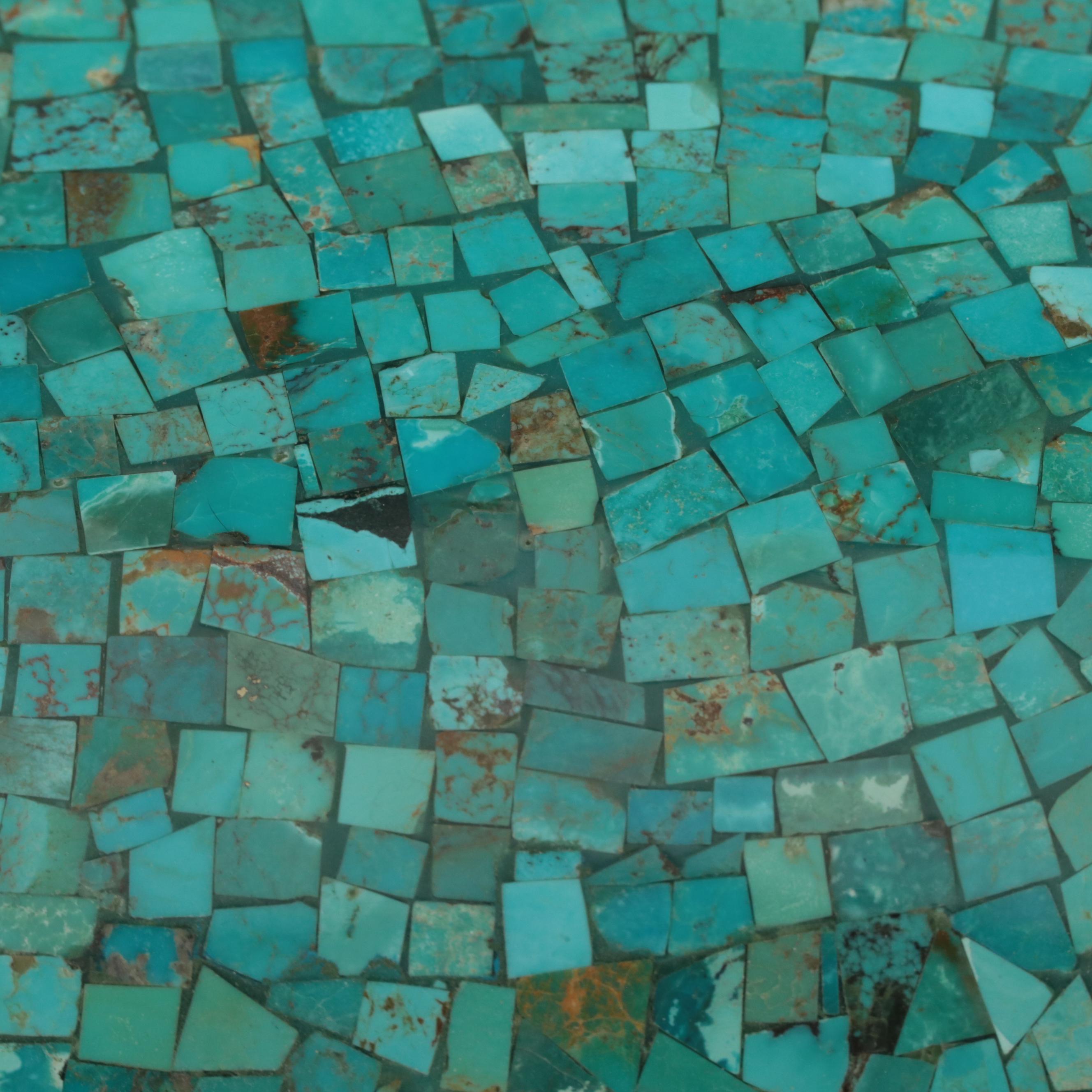 Jay King Stainless Steel and Turquoise Inlay Bowl