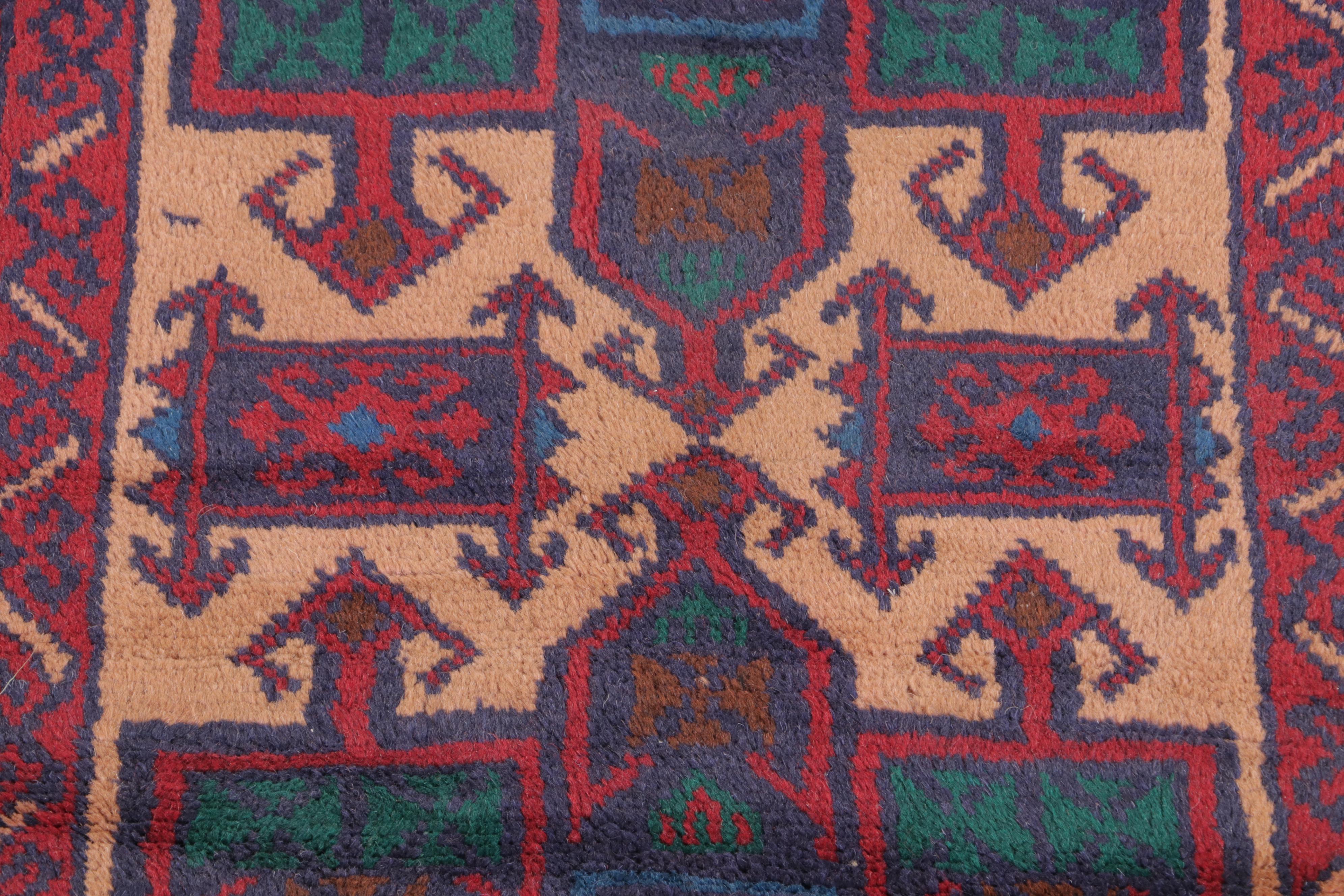 2'9 x 5' Hand-Knotted Afghan Taimani Accent Rug