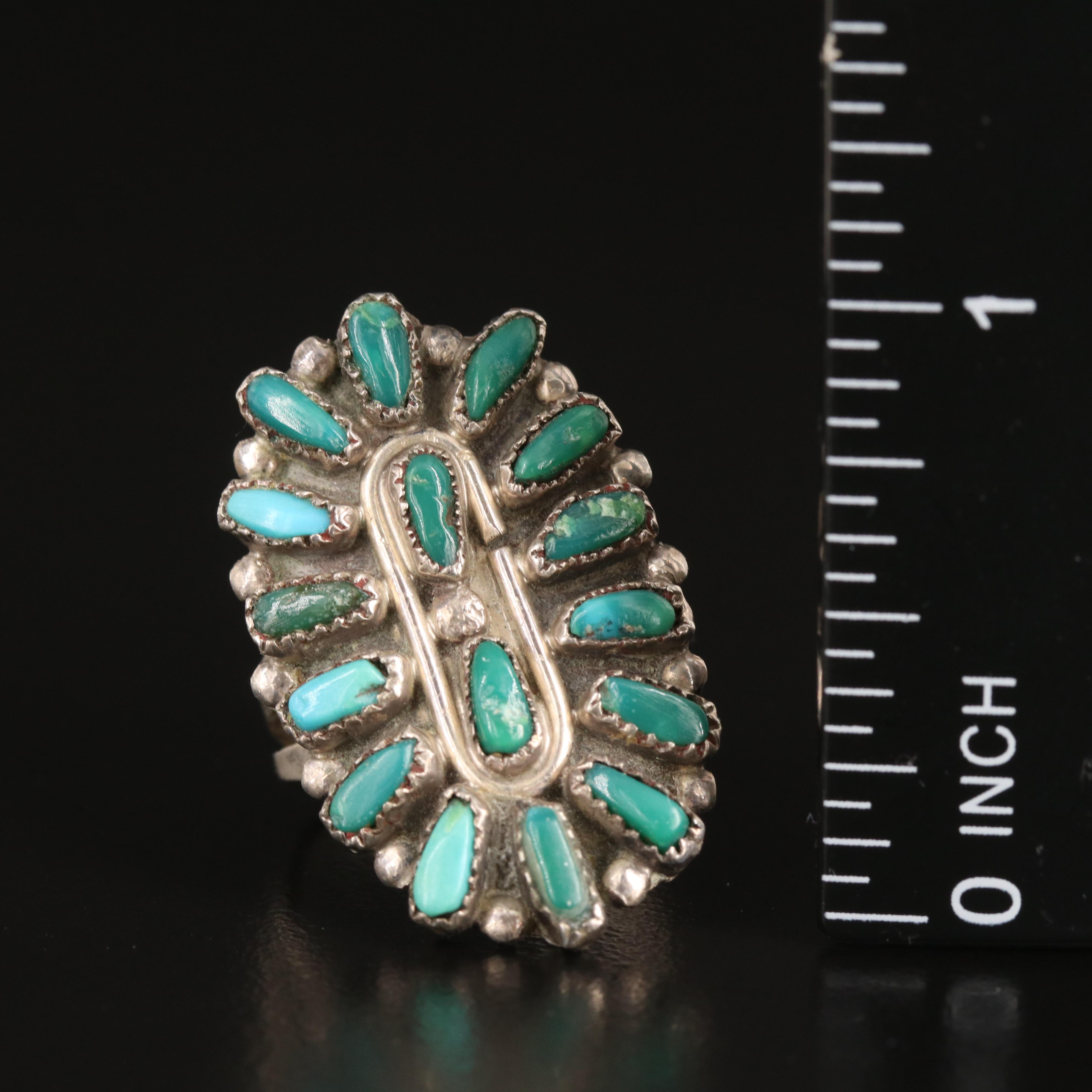 Southwestern Sterling Turquoise Ring