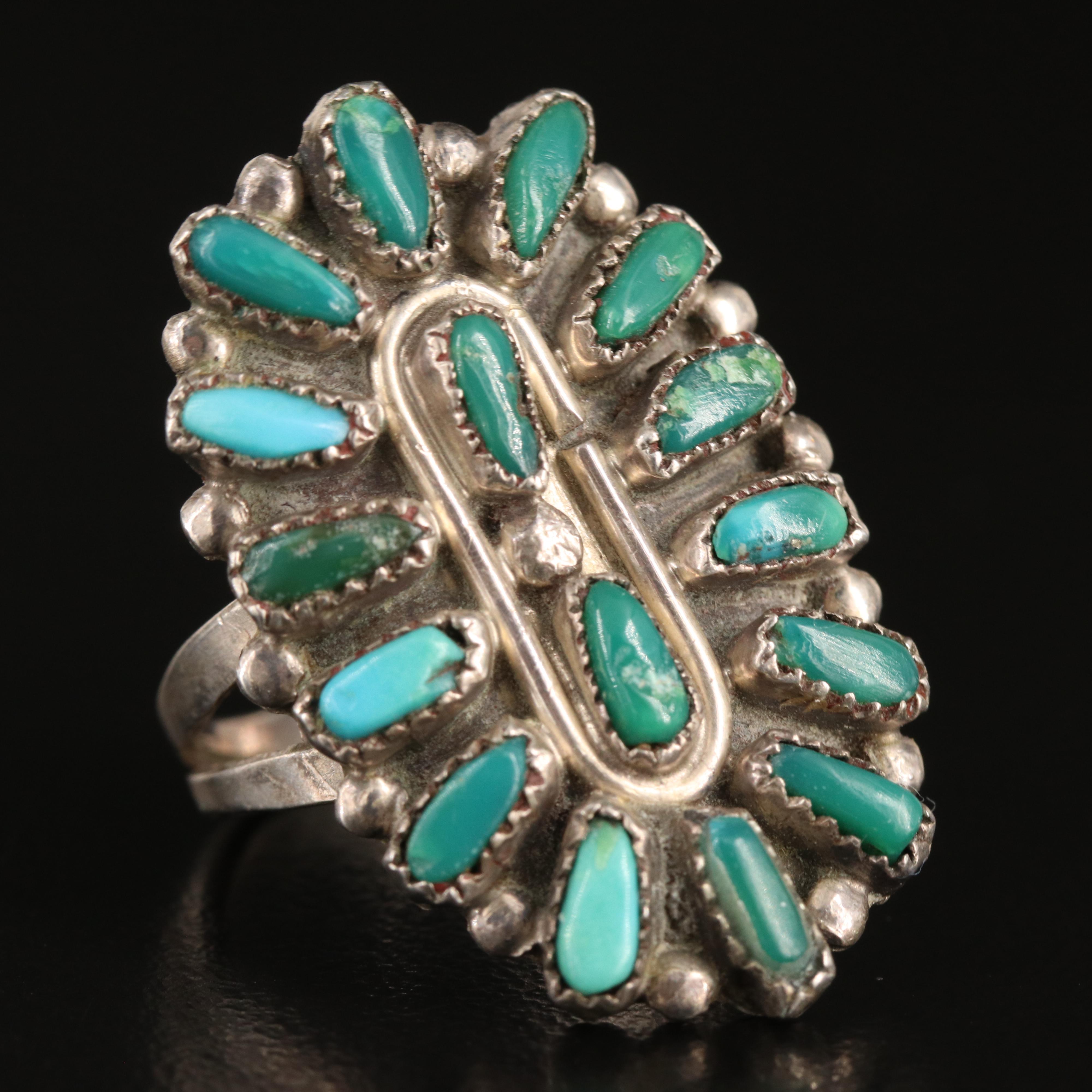 Southwestern Sterling Turquoise Ring