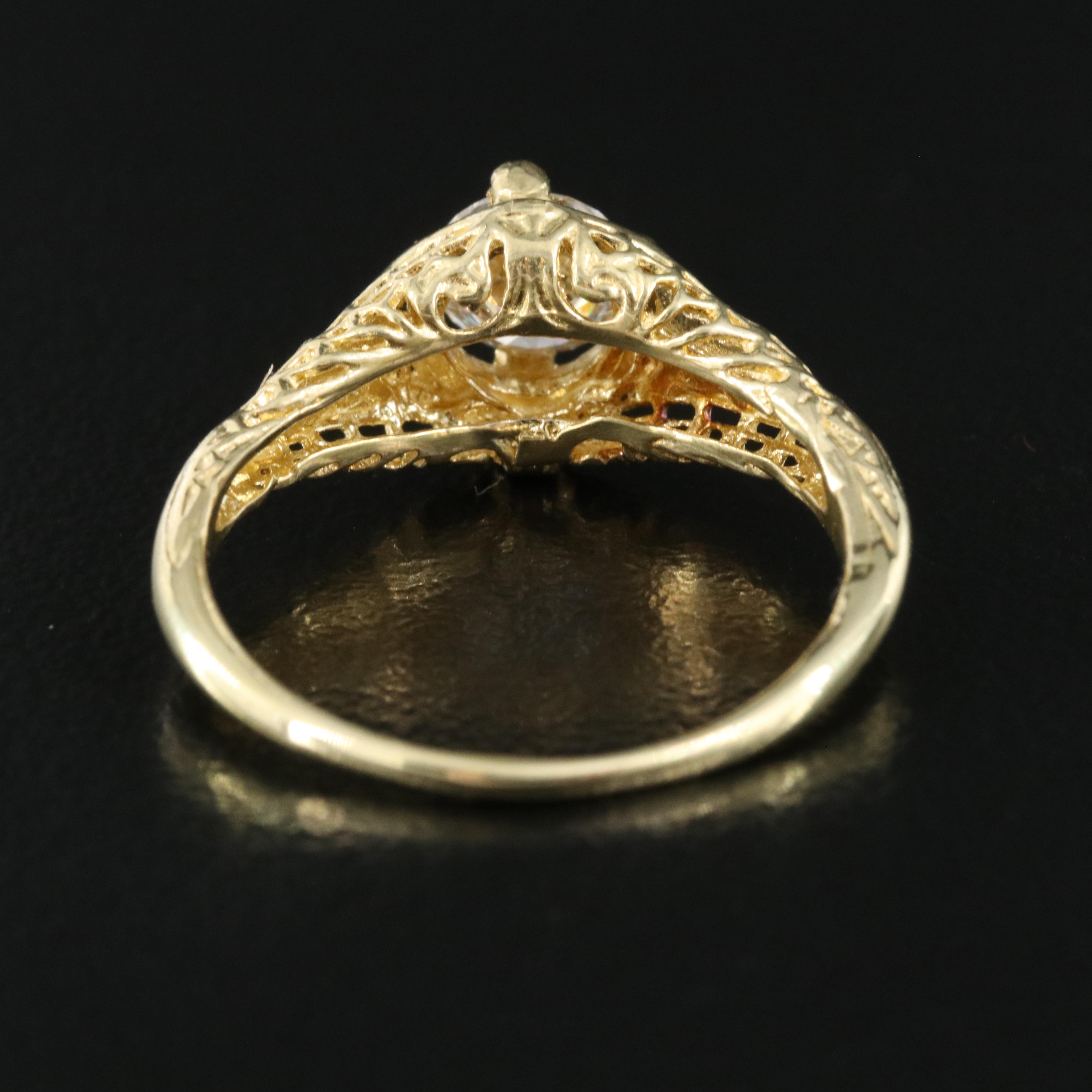 18K 0.70 CT Diamond Solitaire Ring