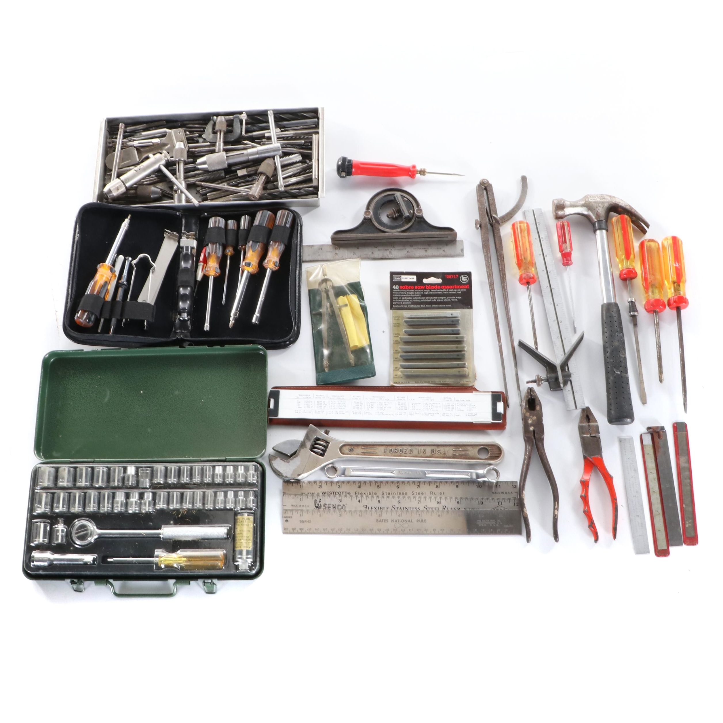 Screwdrivers, Socket Set, Rulers, Drill Chucks and More Shop Tools