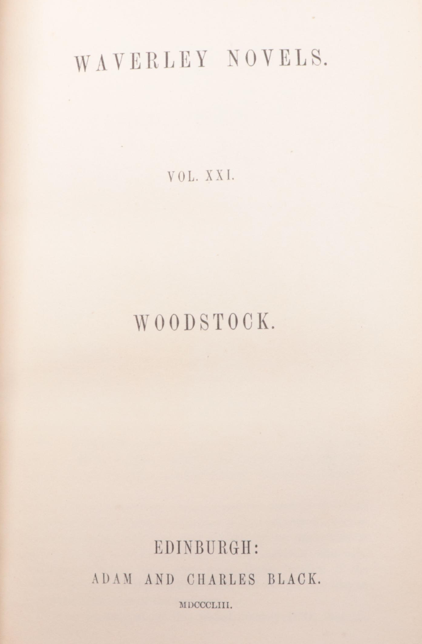 "Woodstock" and Other Waverley Novels by Sir Walter Scott and More