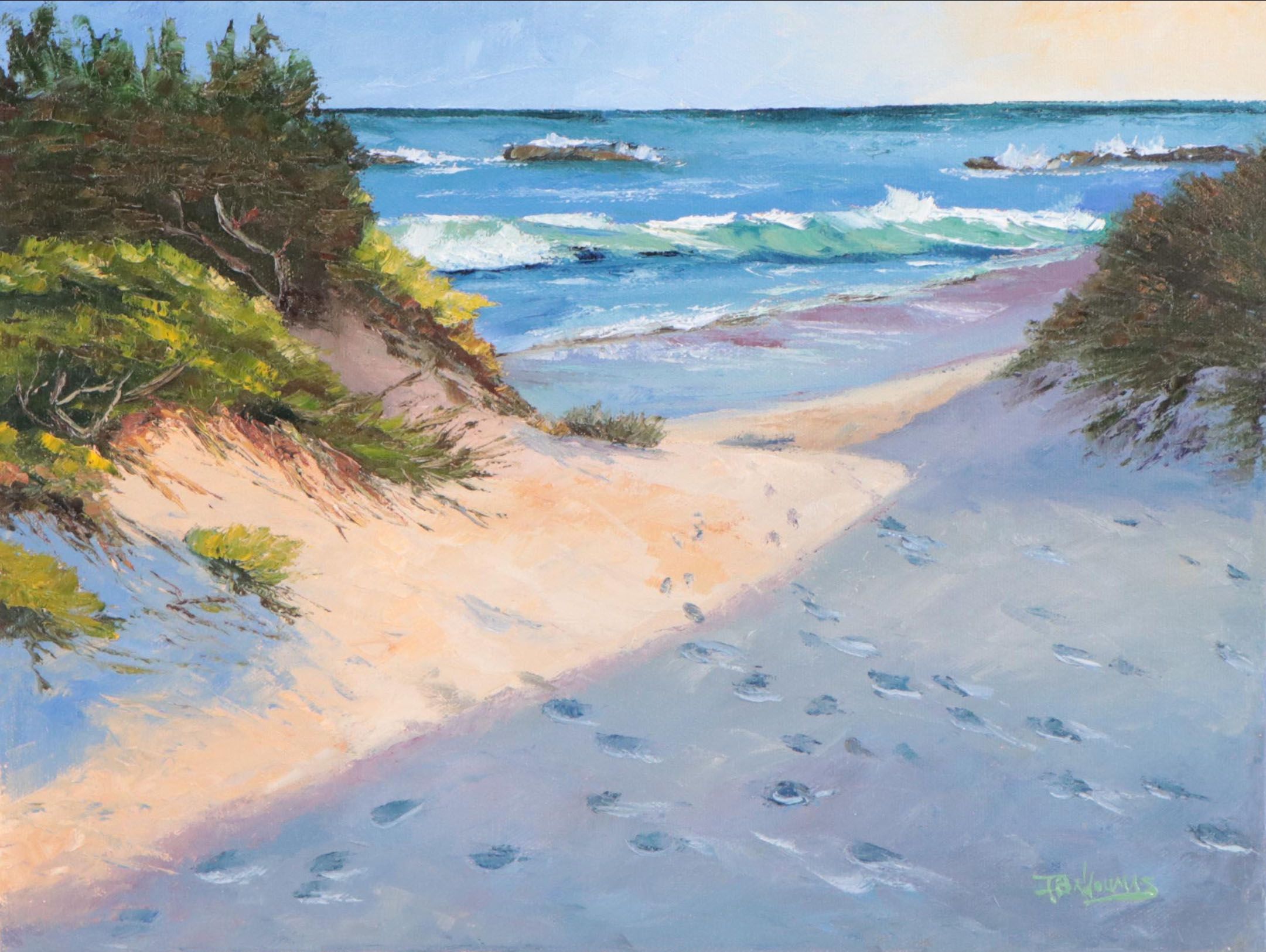 James Baldoumas Oil Painting "Beach Path," 2023