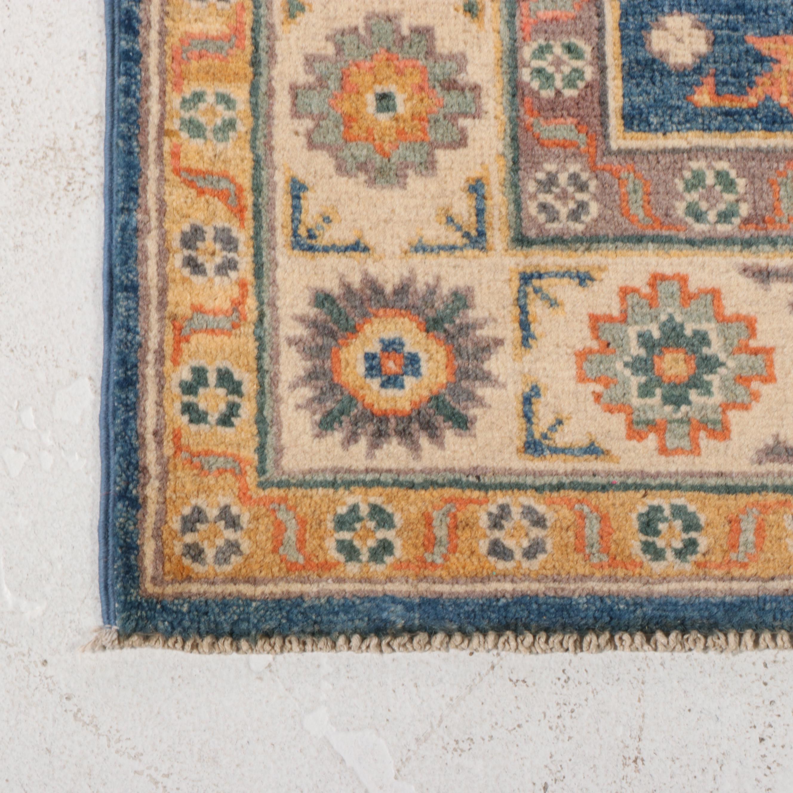 3'3 x 4'9 Hand-Knotted Pakistani Kazak-Style Accent Rug