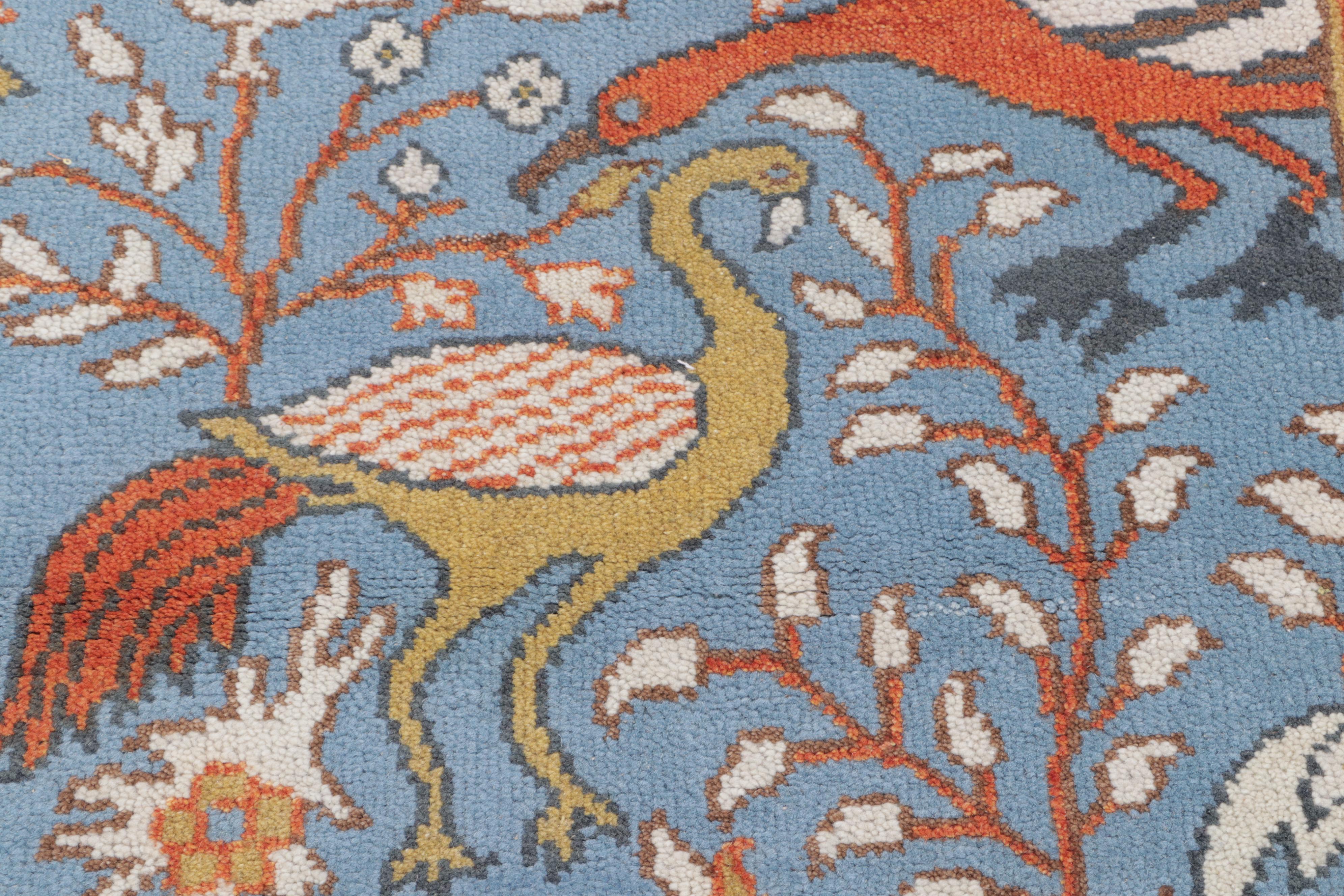 2'6 x 8' Hand-Knotted Indian Pictorial Hunt Scene Carpet Runner