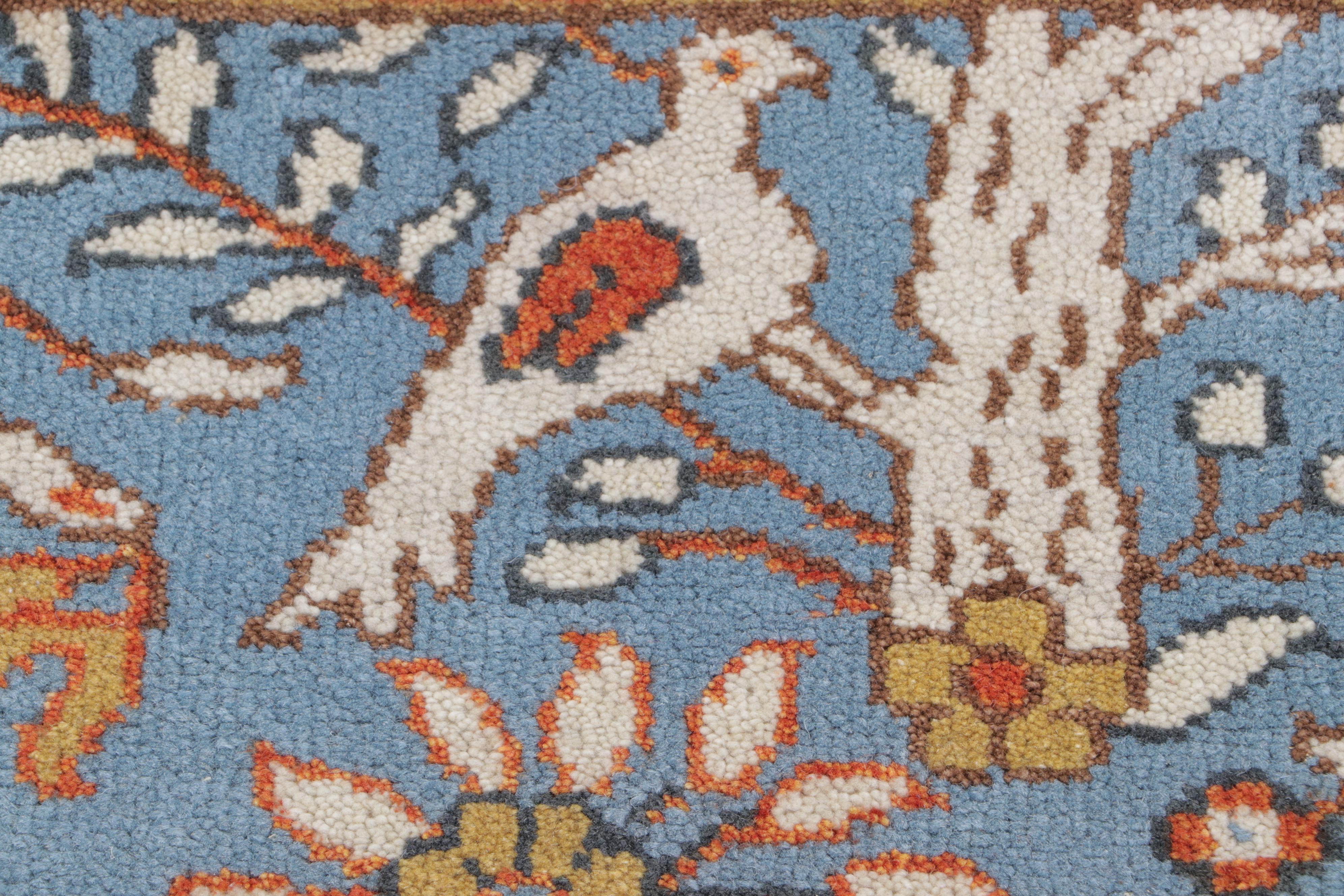 2'6 x 8' Hand-Knotted Indian Pictorial Hunt Scene Carpet Runner