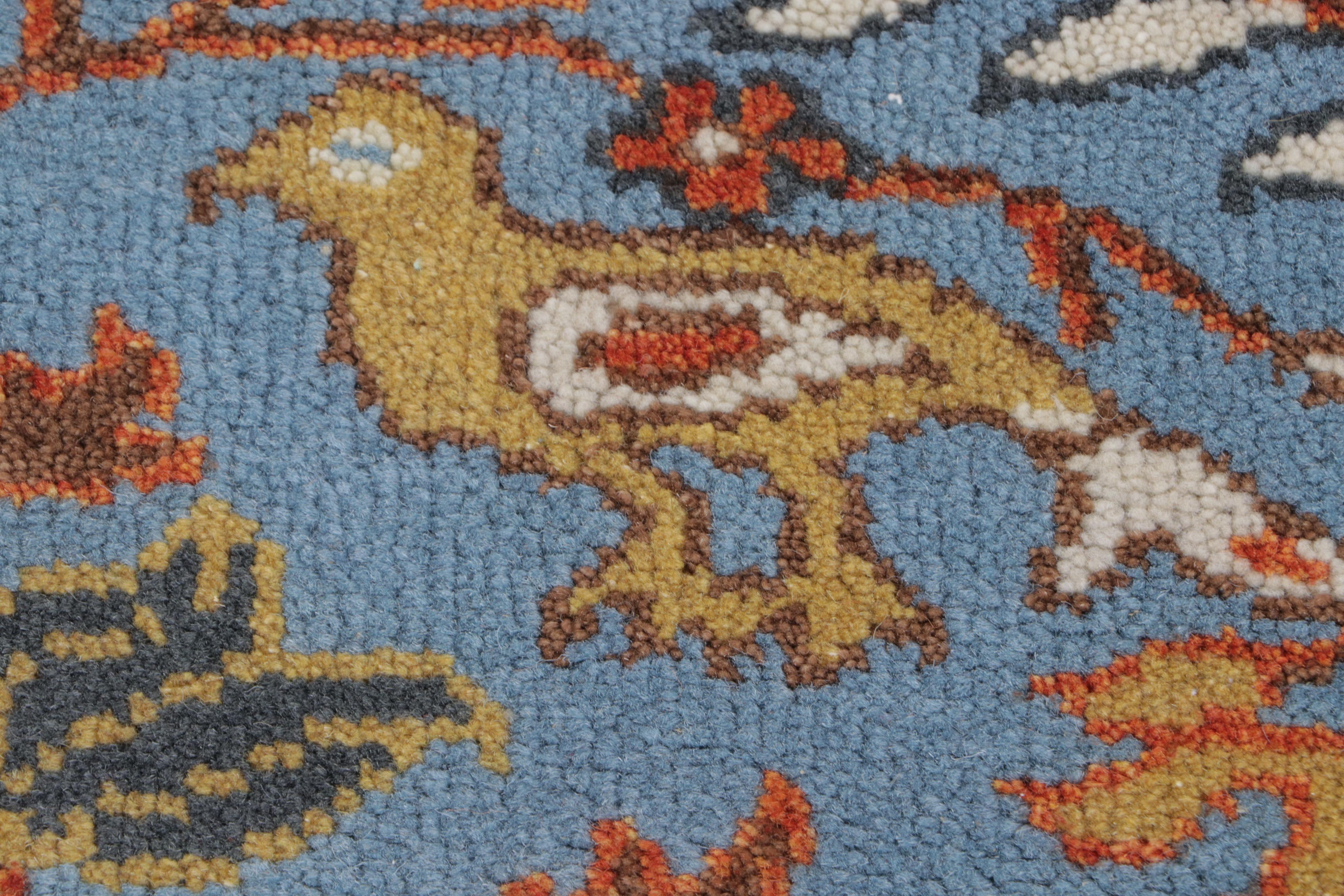 2'6 x 8' Hand-Knotted Indian Pictorial Hunt Scene Carpet Runner