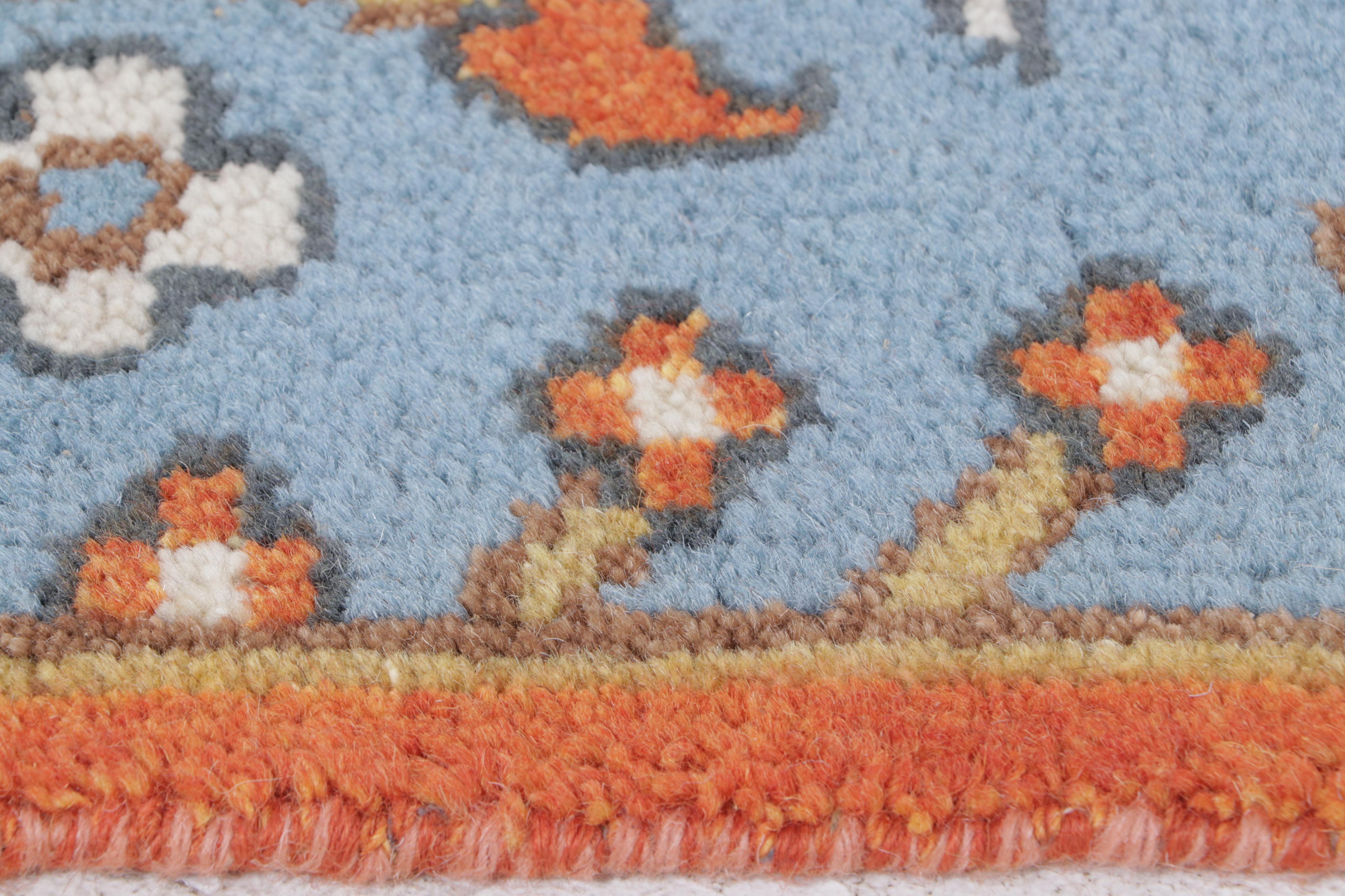 2'6 x 8' Hand-Knotted Indian Pictorial Hunt Scene Carpet Runner