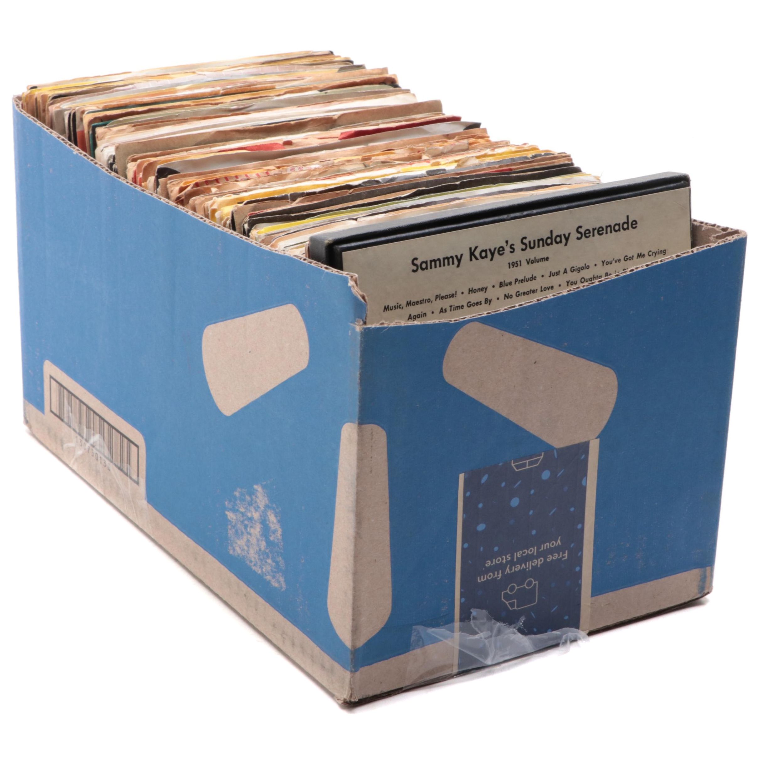 Sammy Kaye, Nat King Cole, Linda Ronstadt and More 45 RPM Vinyl Records