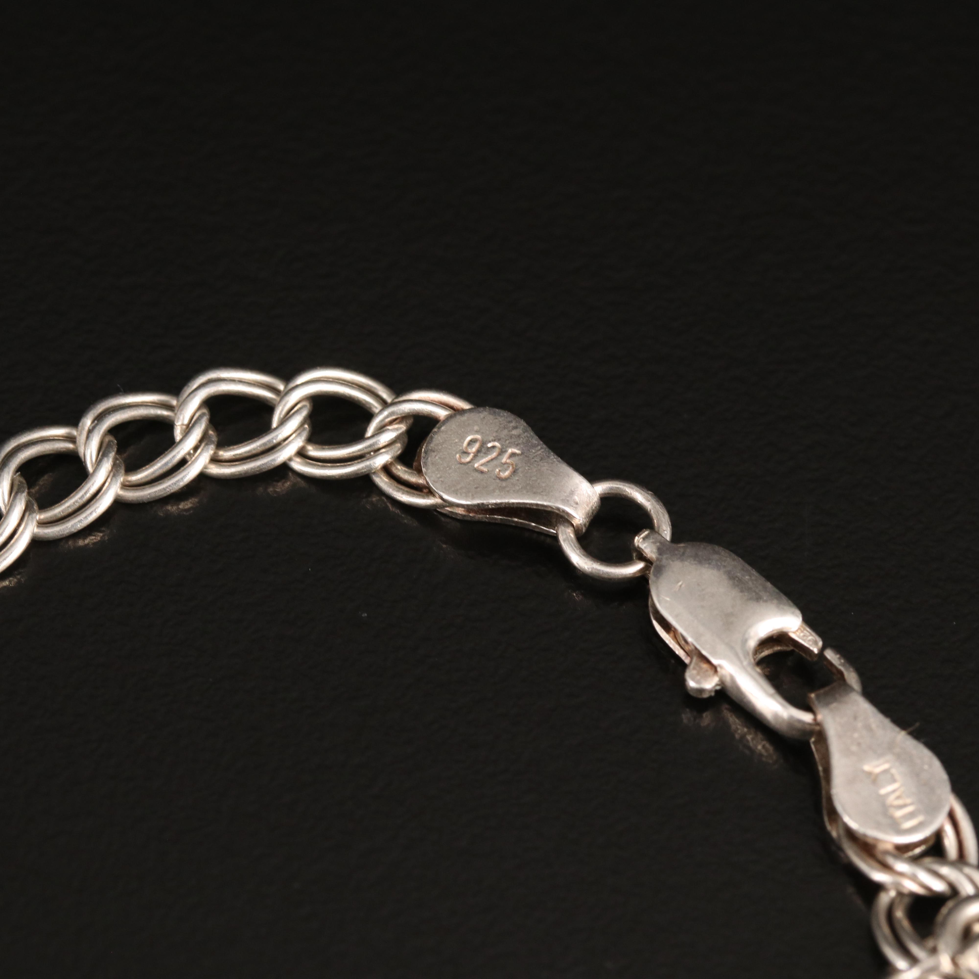 Vintage Sterling Charm Bracelets Including Disney Aurora and Ballet Slippers