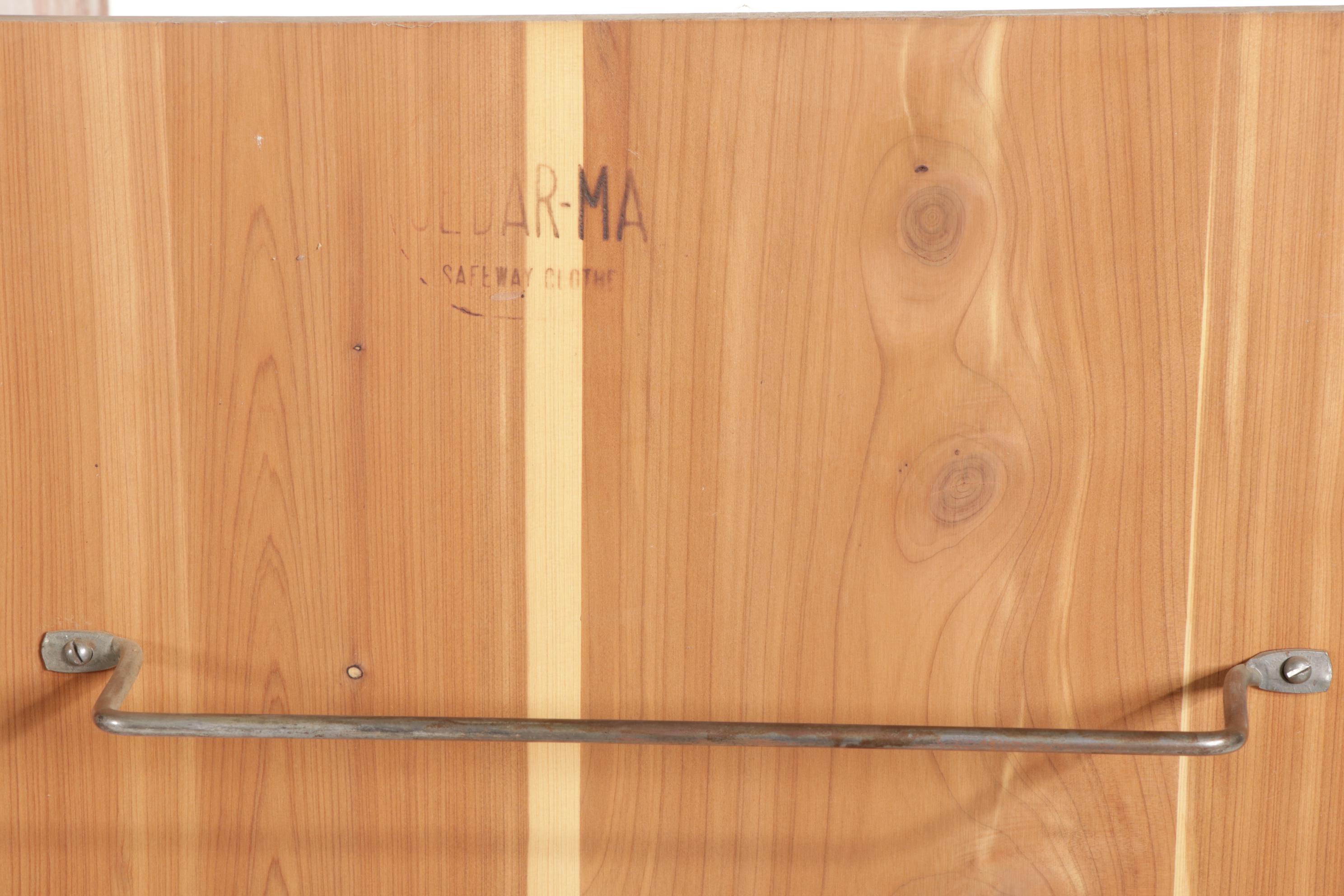 Cedar-Master American Primitive Style Wardrobe, Early to Mid 20th Century