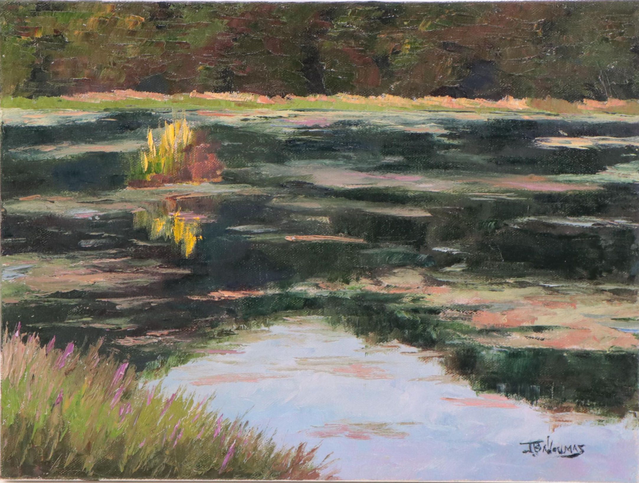 James Baldoumas Oil Painting "Pond View," 2023