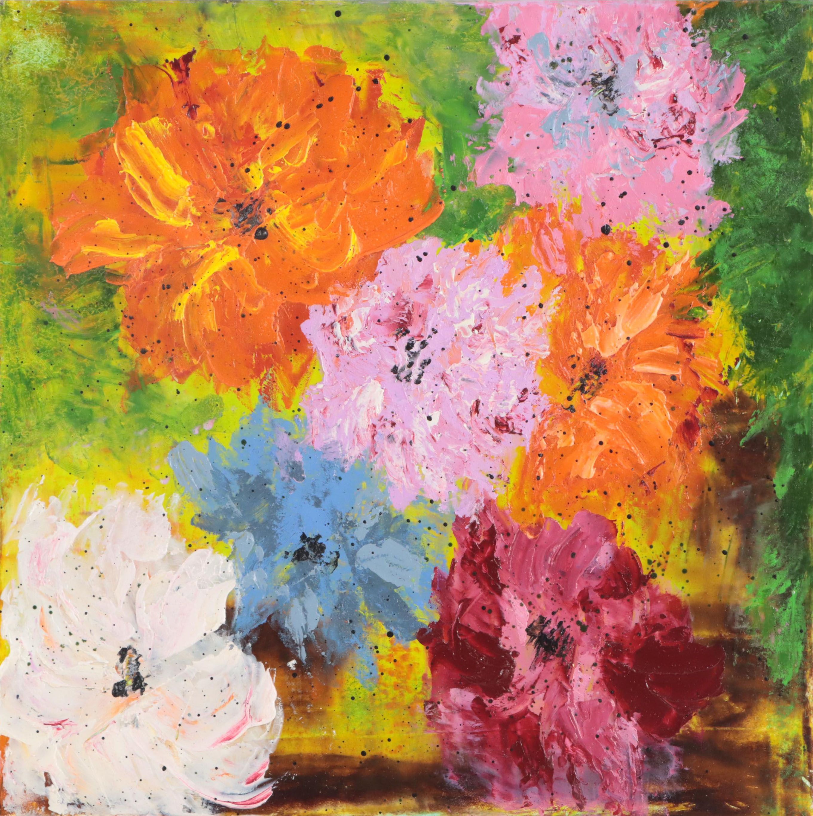 Dottie Abramowski Floral Mixed Media Painting