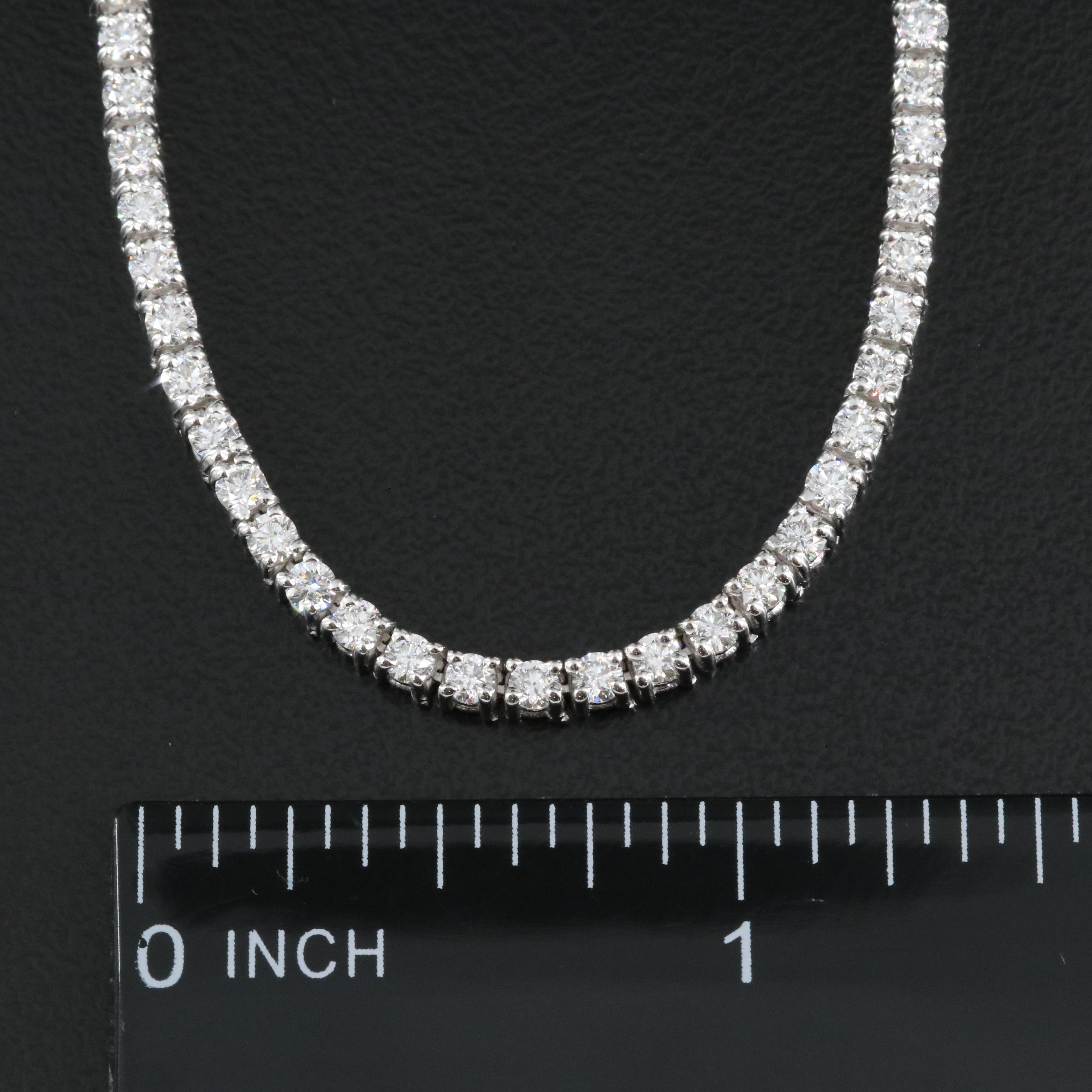 14K 6.62 CTW Diamond Rivière Necklace