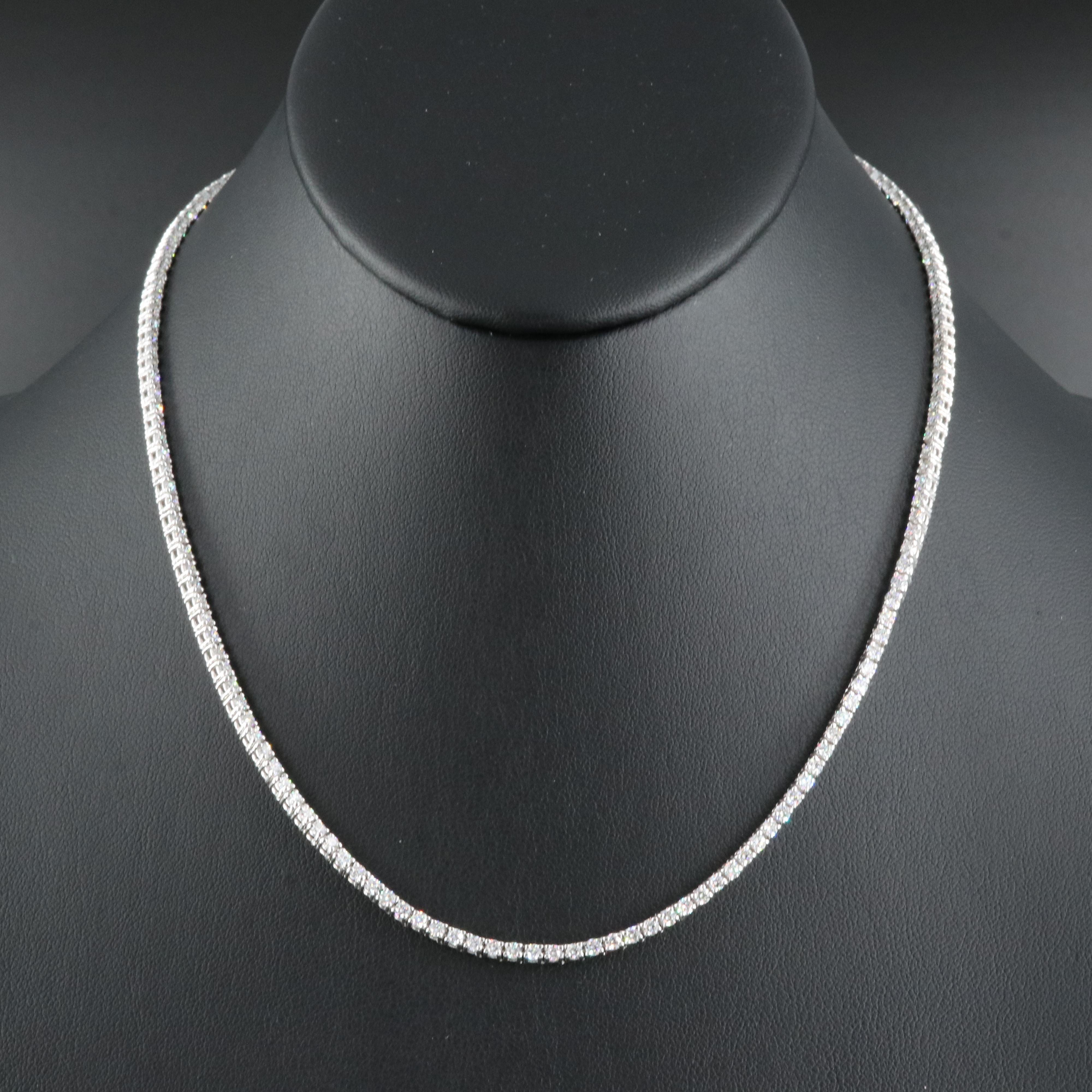 14K 6.62 CTW Diamond Rivière Necklace