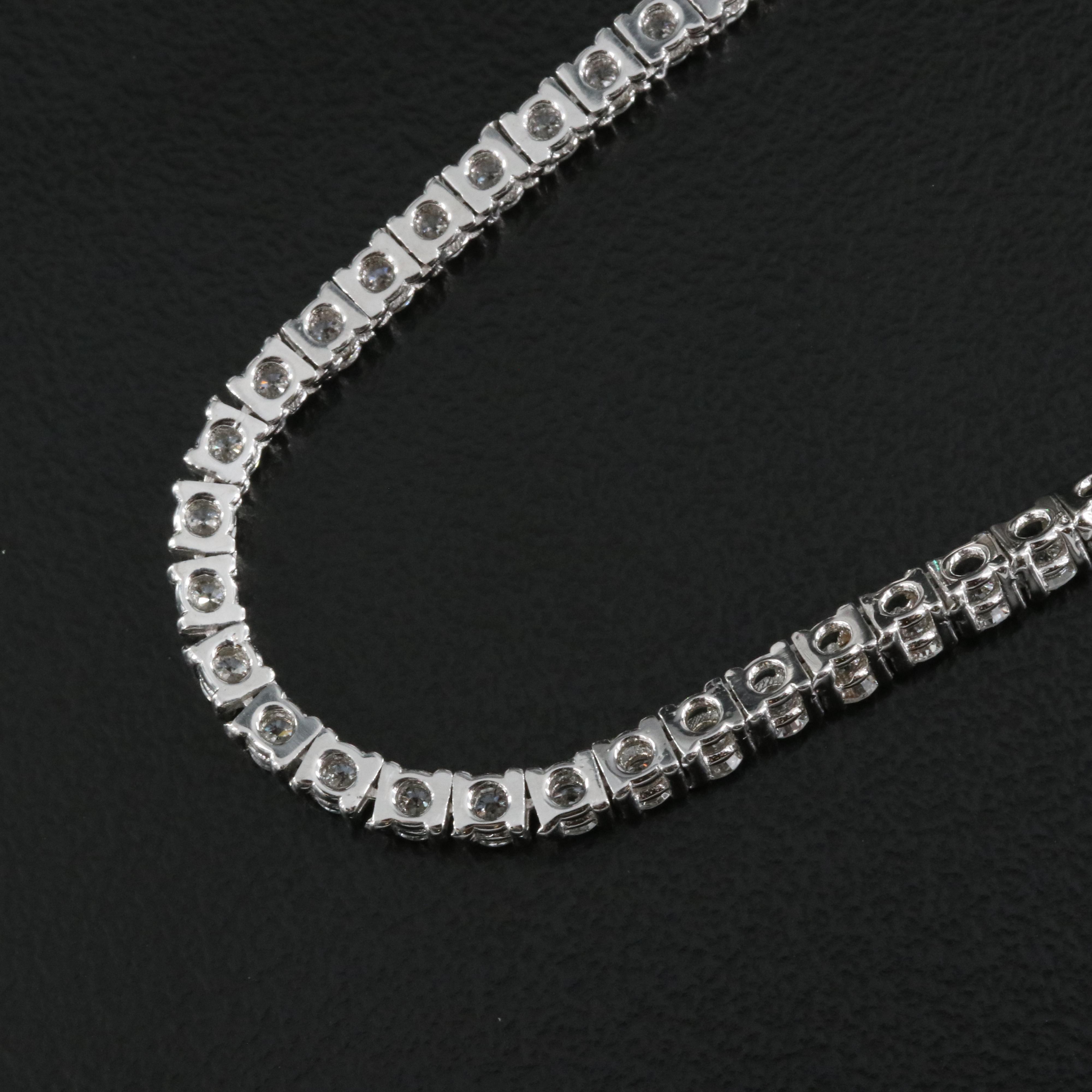 14K 6.62 CTW Diamond Rivière Necklace