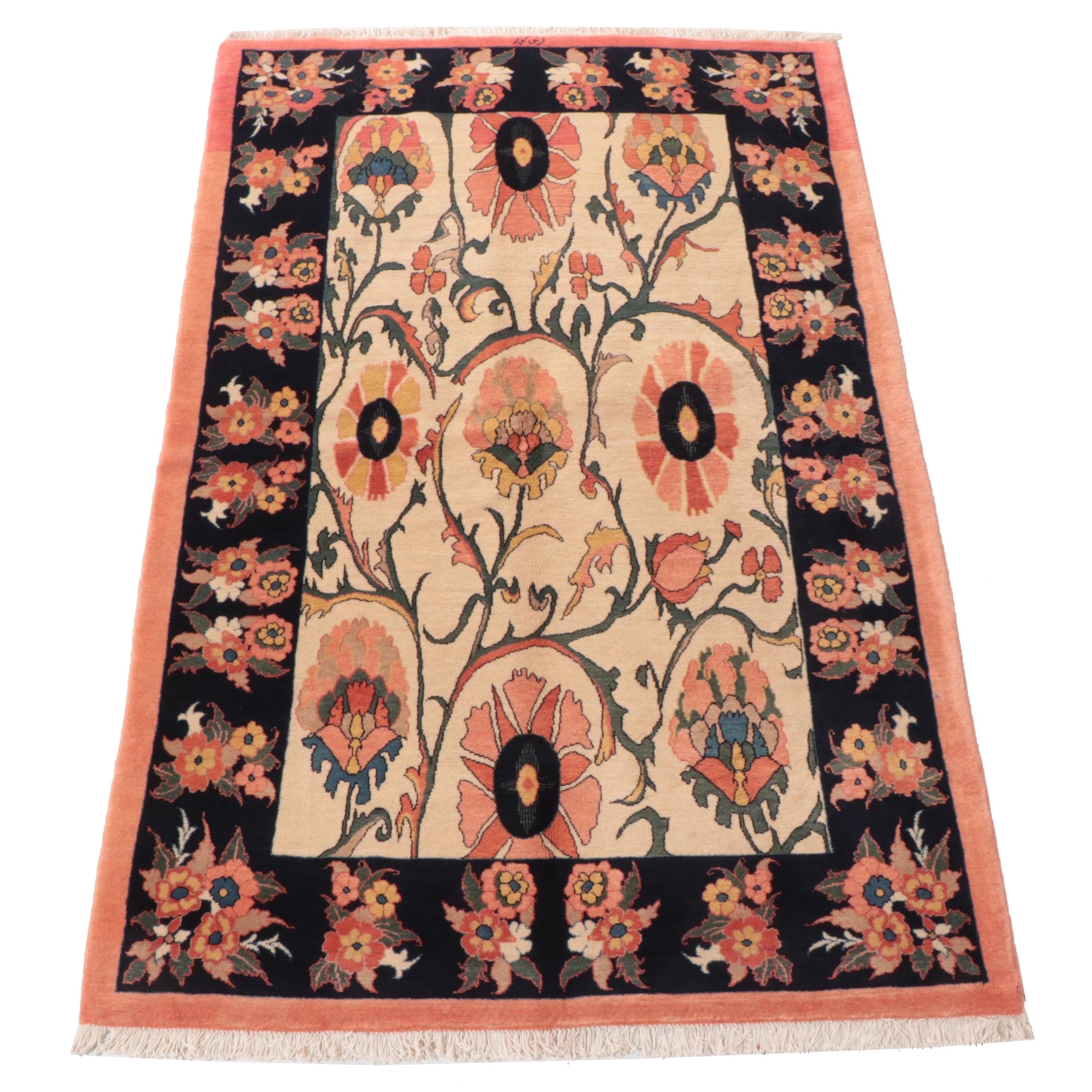 5' x 7'11 Hand-Knotted Indian Agra Area Rug