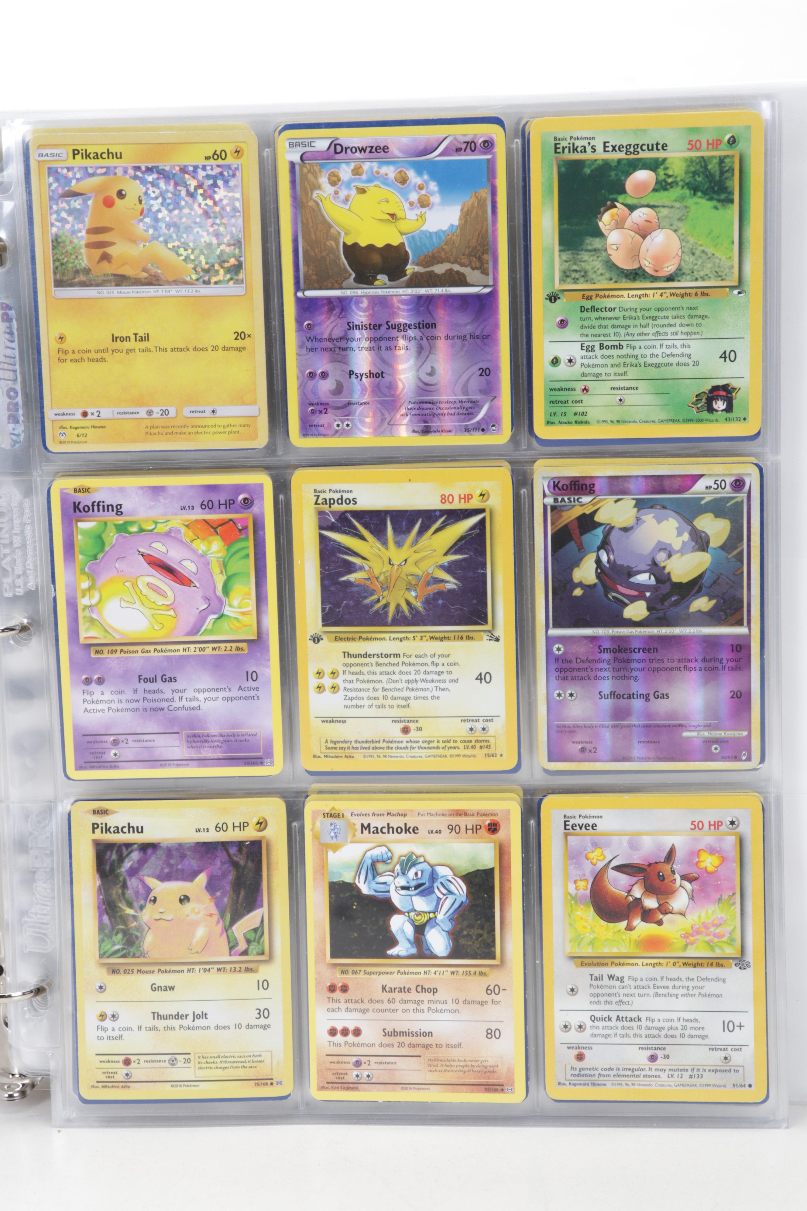 Pokémon First Edition "Zapdos" and "Erika's Exeggcute" and More Cards