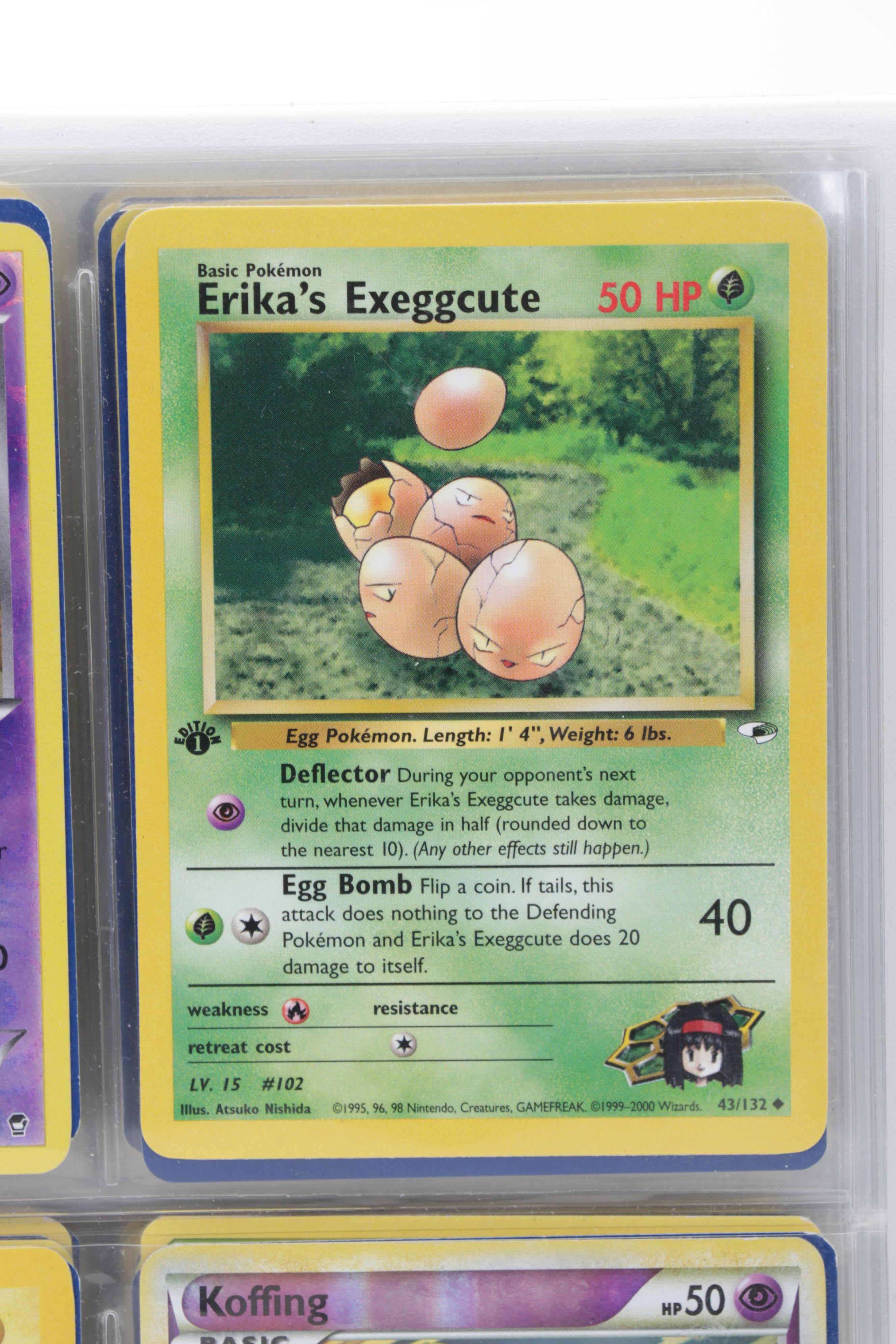 Pokémon First Edition "Zapdos" and "Erika's Exeggcute" and More Cards