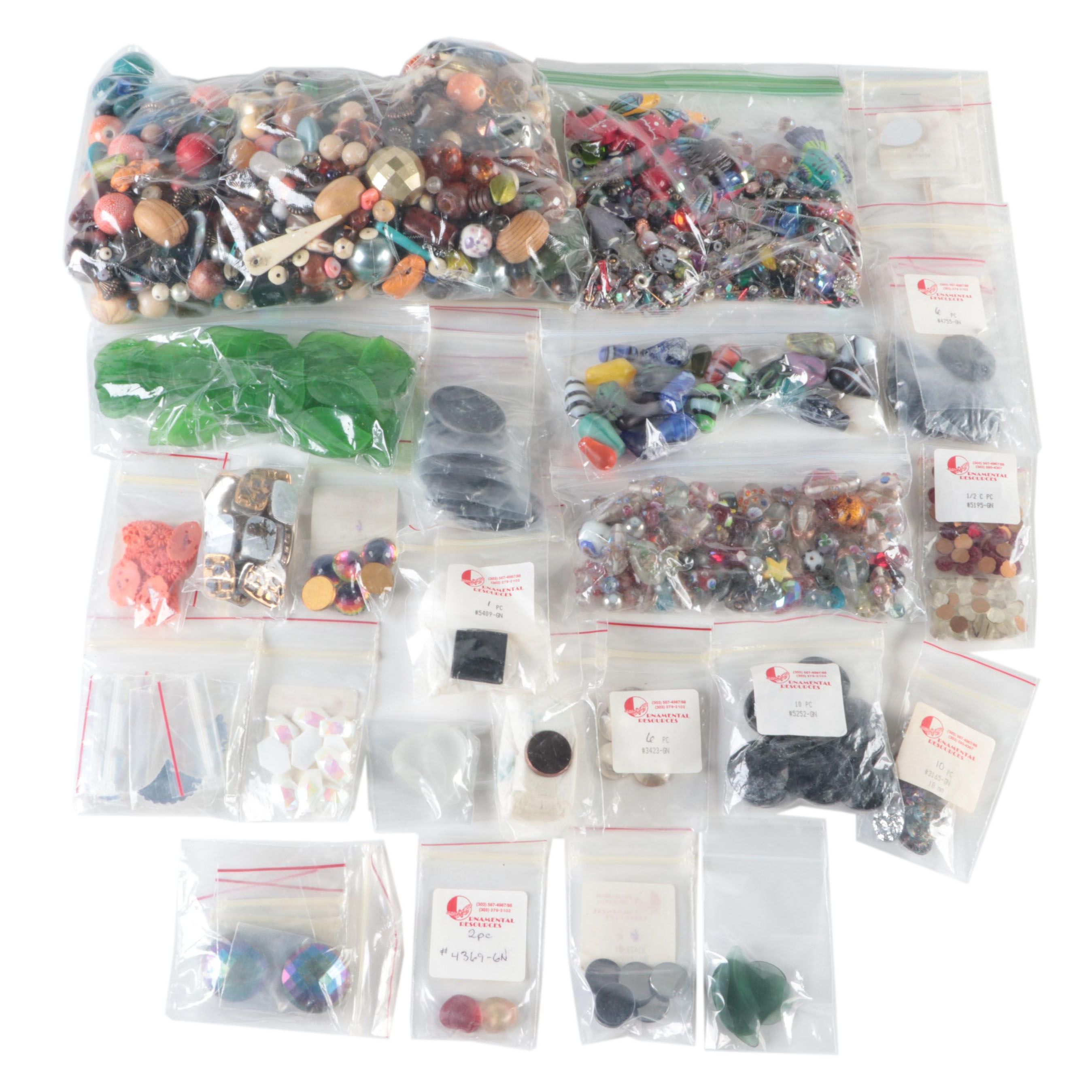 Acrylic, Shell, Wood, Resin and More Beads