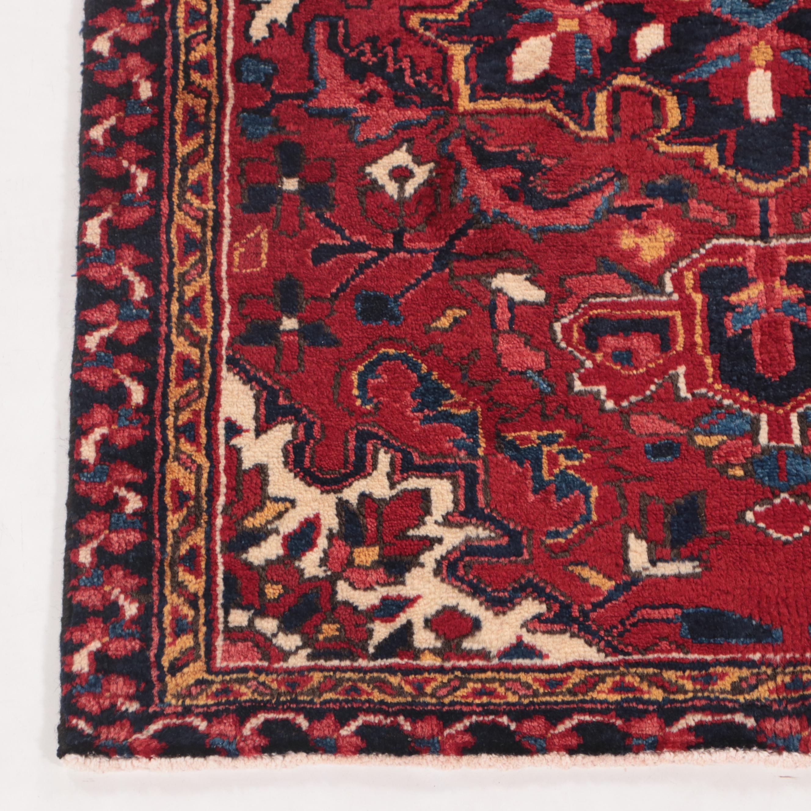 3'4 x 4'1 Hand-Knotted Persian Heriz Accent Rug