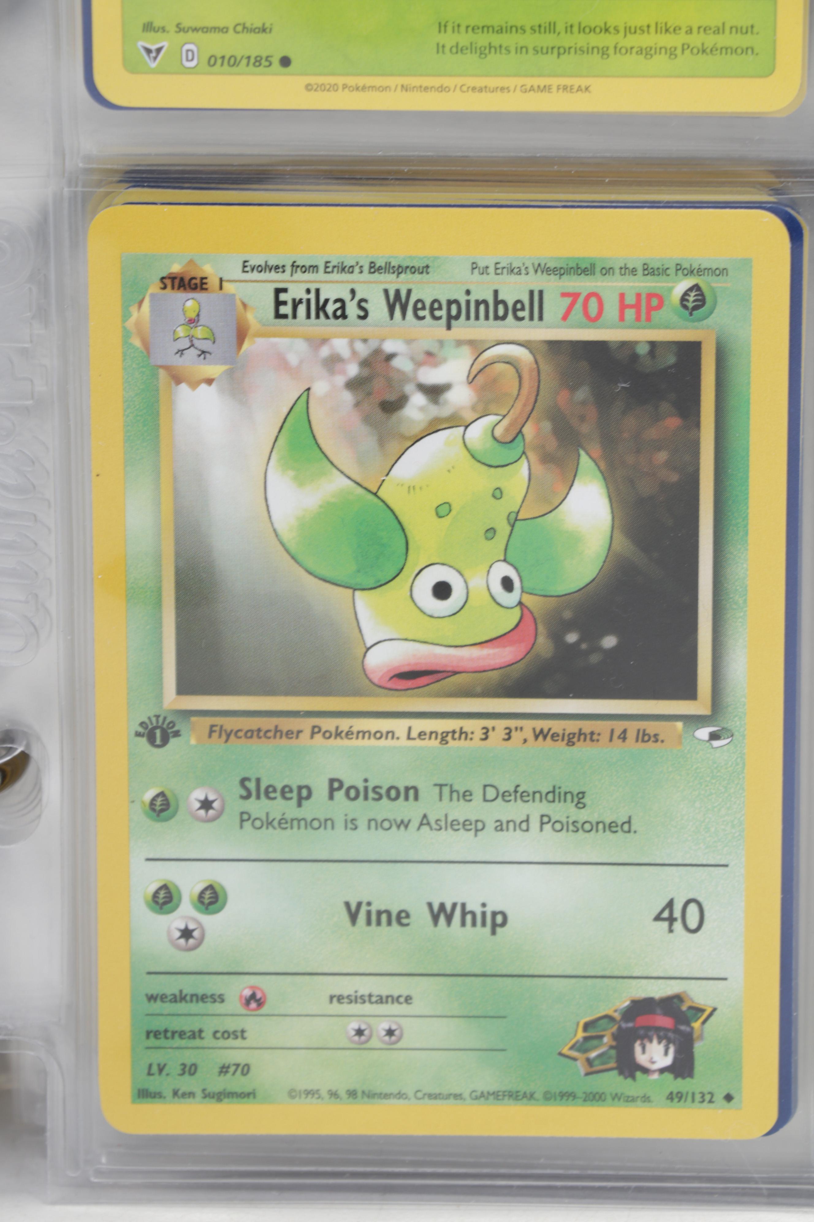 Pokémon First Edition "Erika's Weepinbell" and More Trading Cards