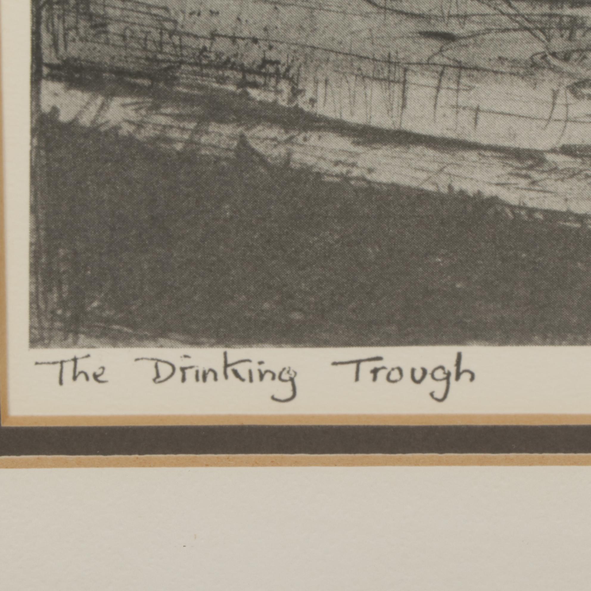 Leslie Cope Halftones "The Drinking Trough," "Covered Bridge," and "Old Barn"