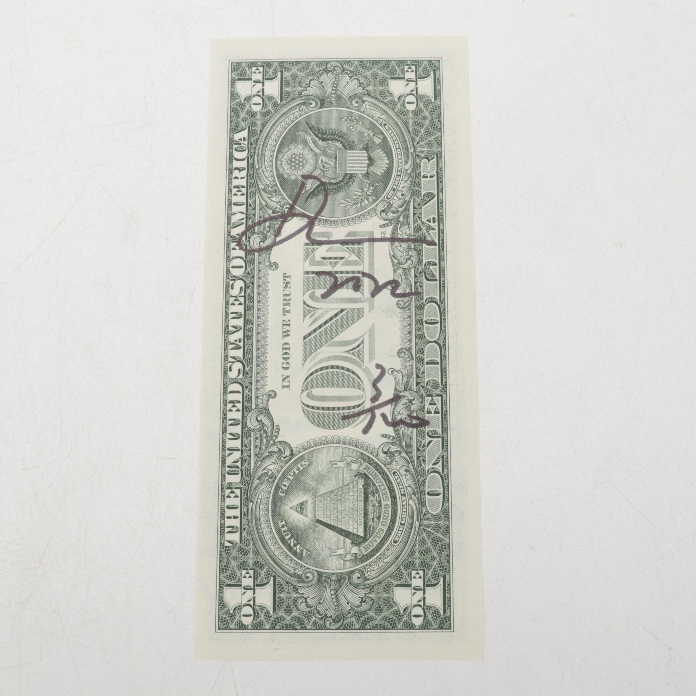 Death NYC Banksy and Louis Vuitton Homage Graphic Print on Banknote, 2022