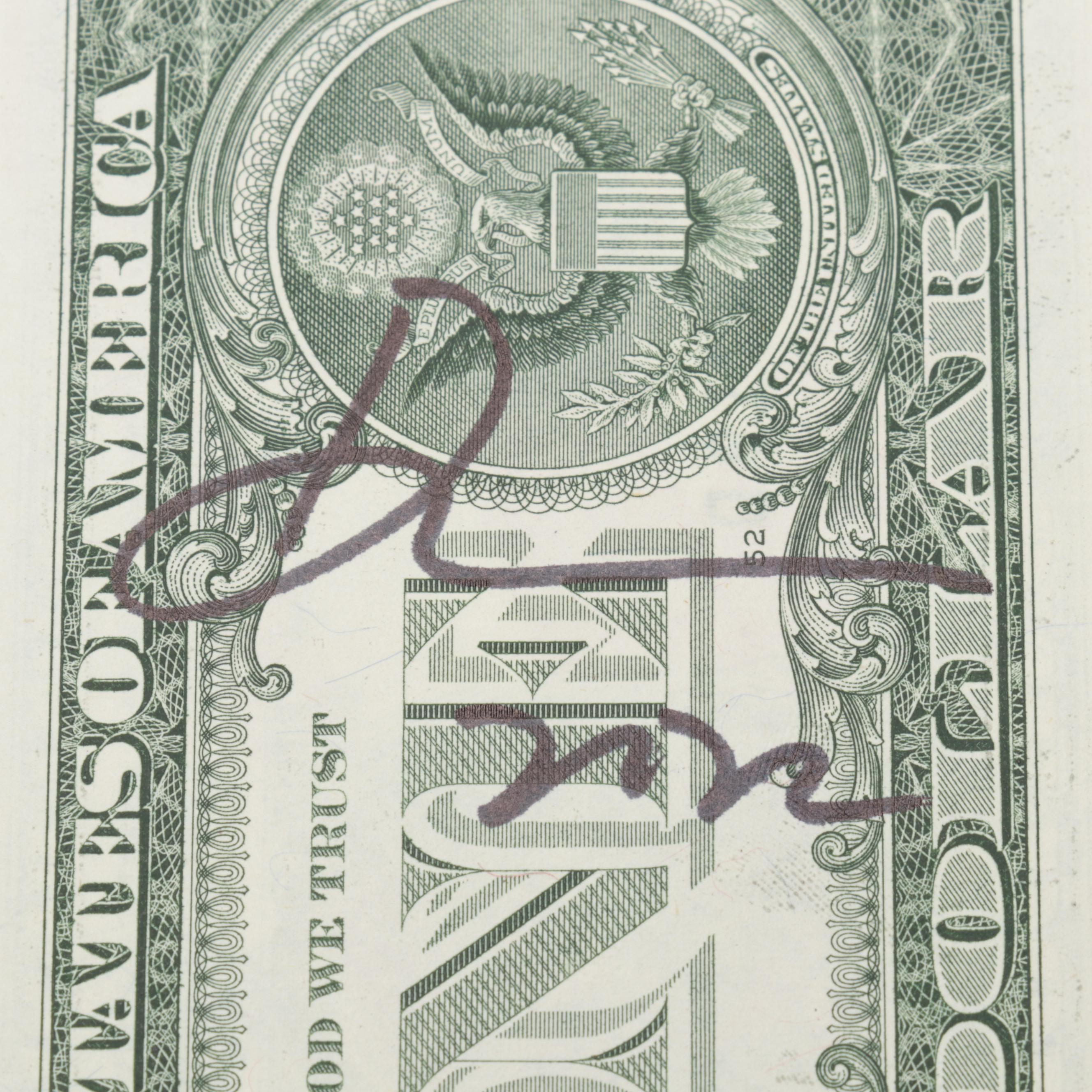 Death NYC Banksy and Louis Vuitton Homage Graphic Print on Banknote, 2022