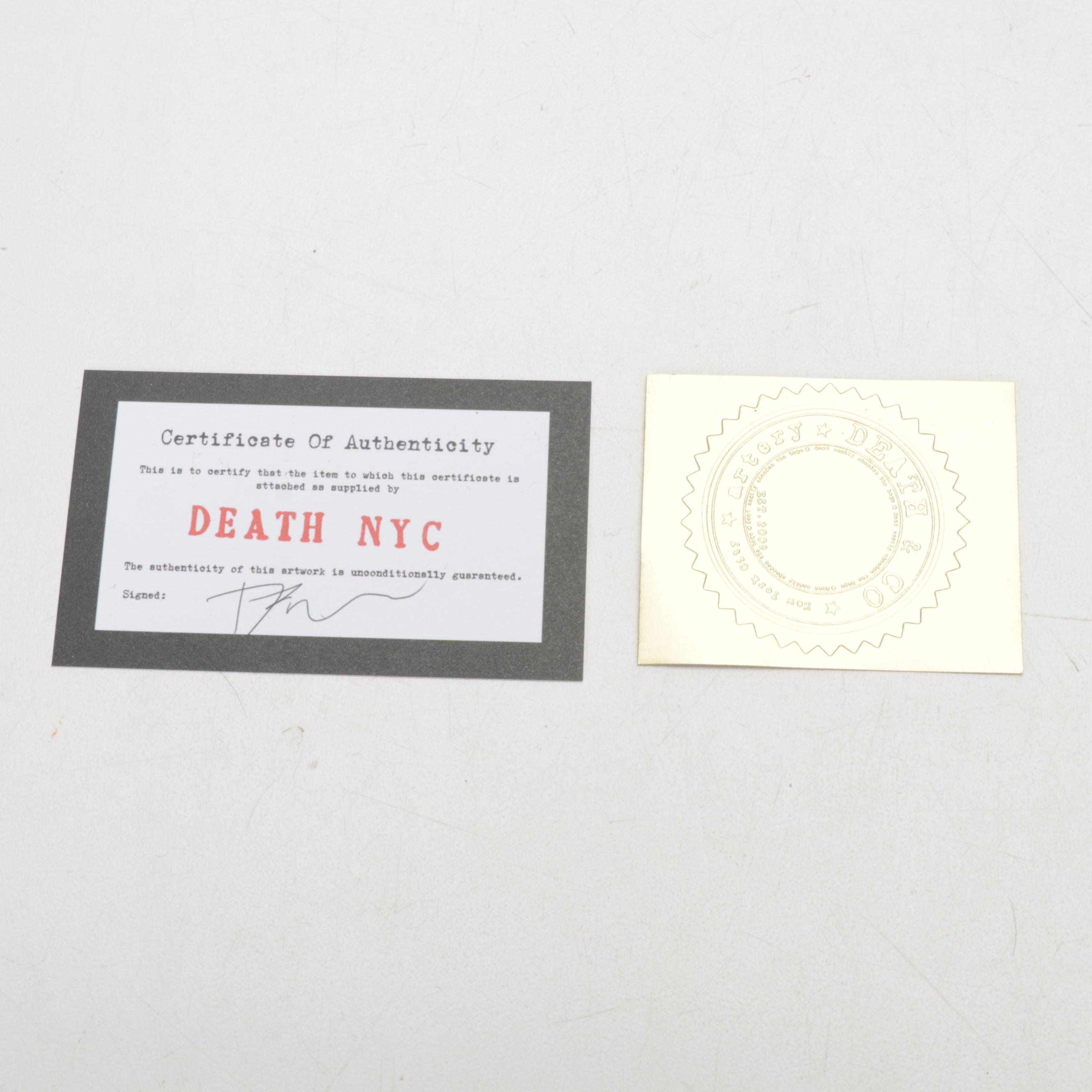 Death NYC Banksy and Louis Vuitton Homage Graphic Print on Banknote, 2022