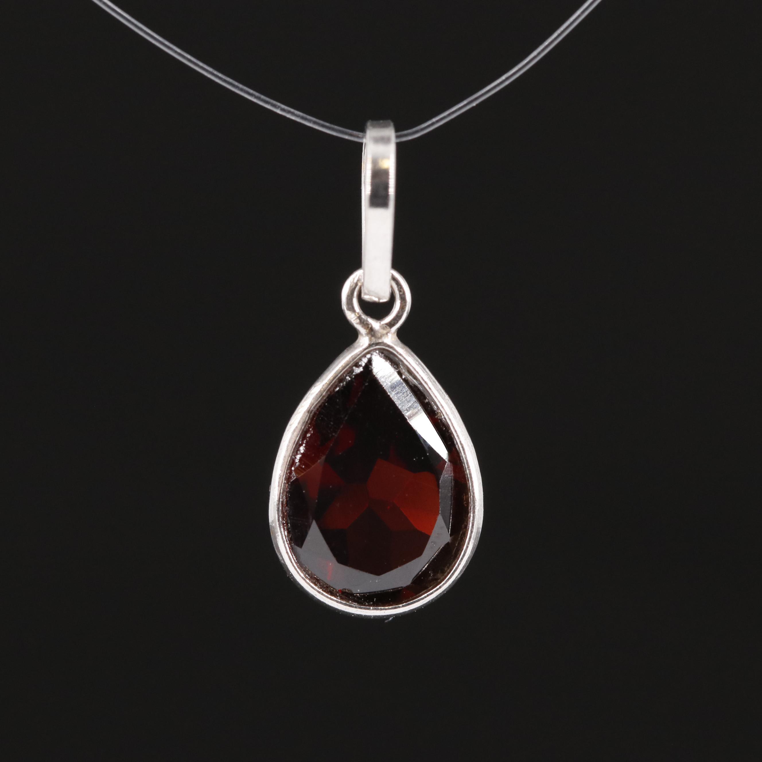 14K Garnet Pendant