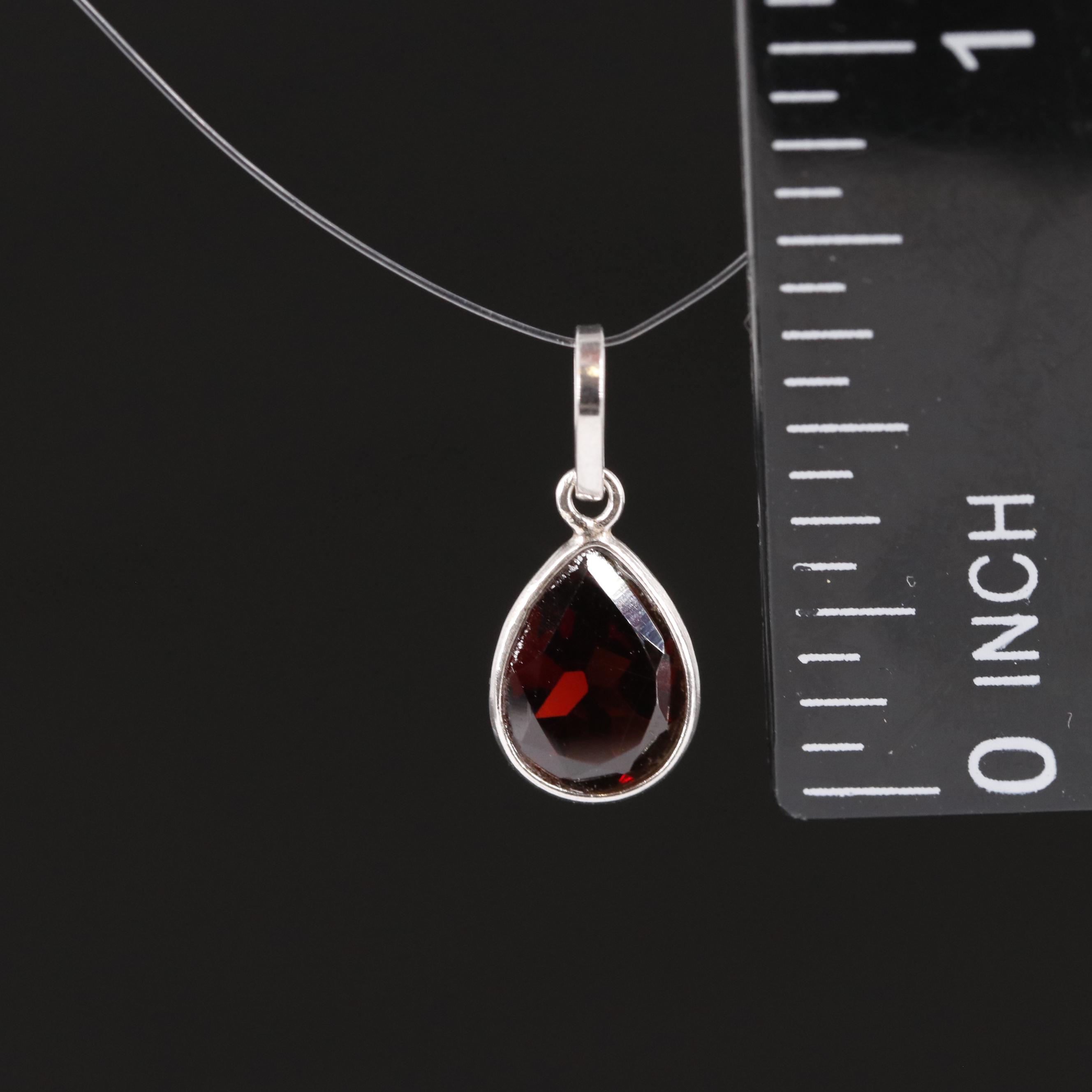 14K Garnet Pendant