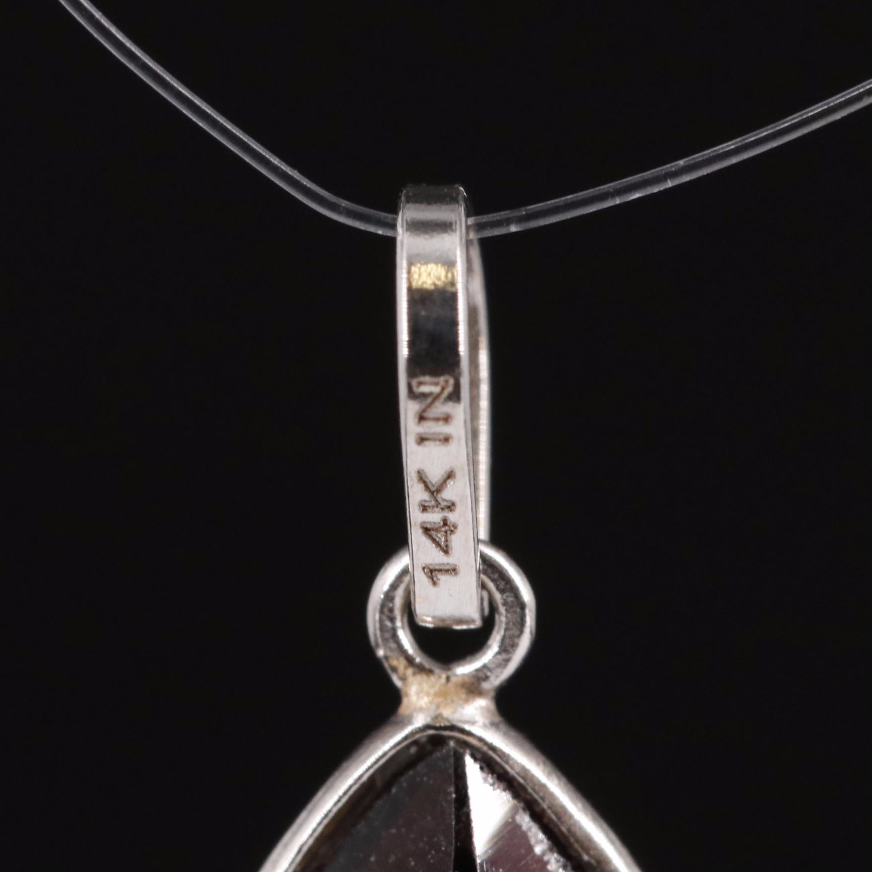 14K Garnet Pendant