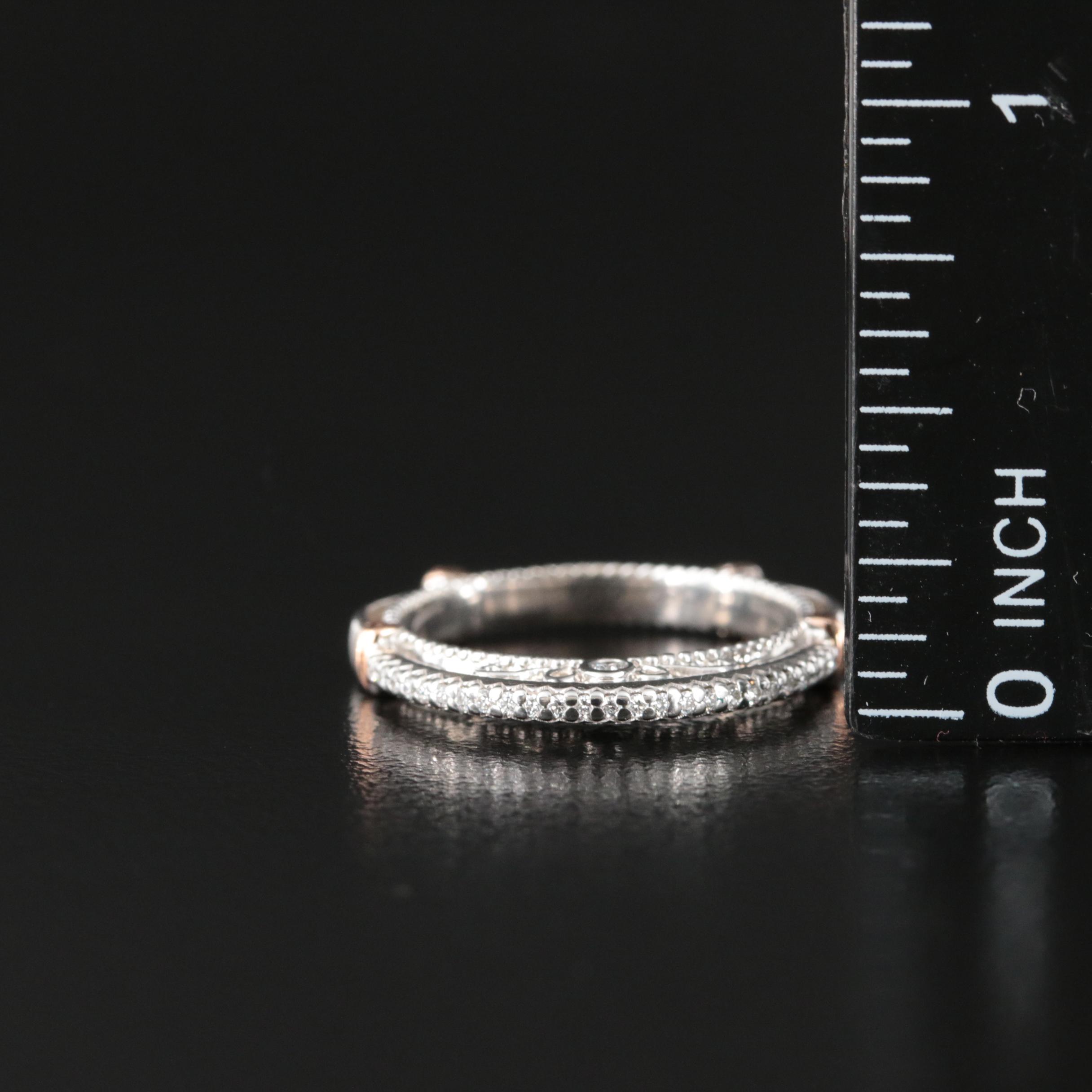 Verragio 14K 0.15 CTW Diamond Ring with Rose Gold Accents