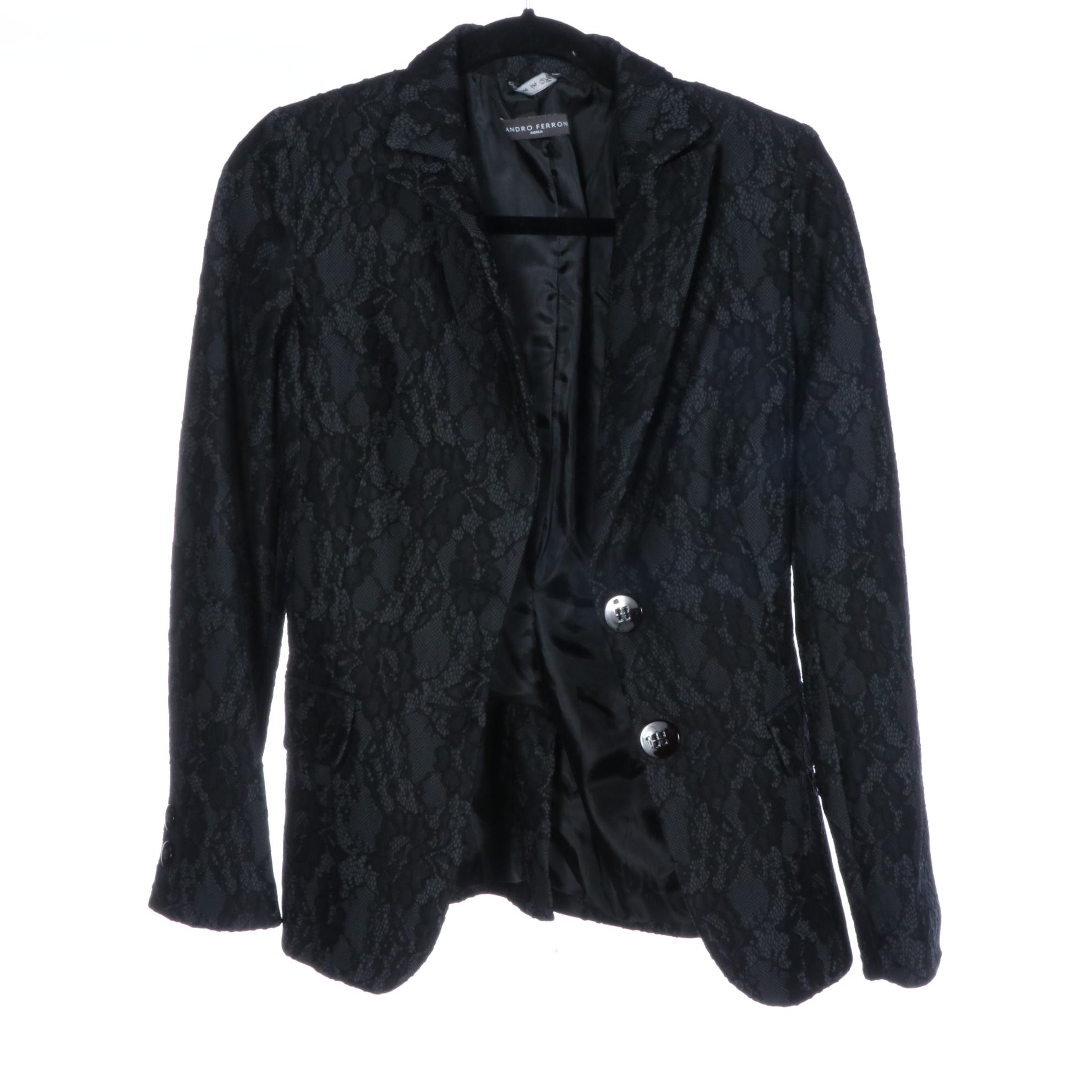 Sandro Ferrone Lace Jacket and Zara Basic Collection Tuxedo Jackets