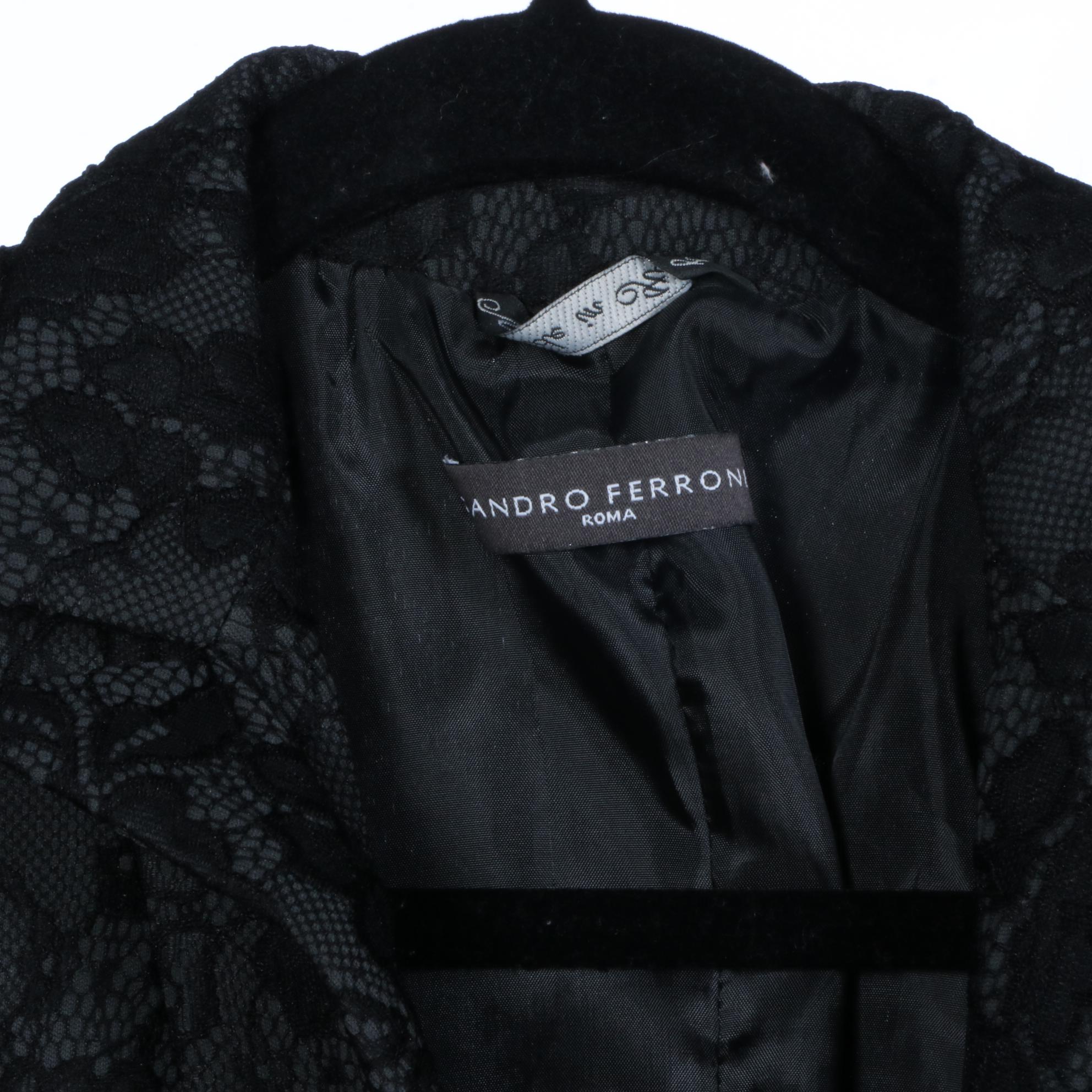 Sandro Ferrone Lace Jacket and Zara Basic Collection Tuxedo Jackets