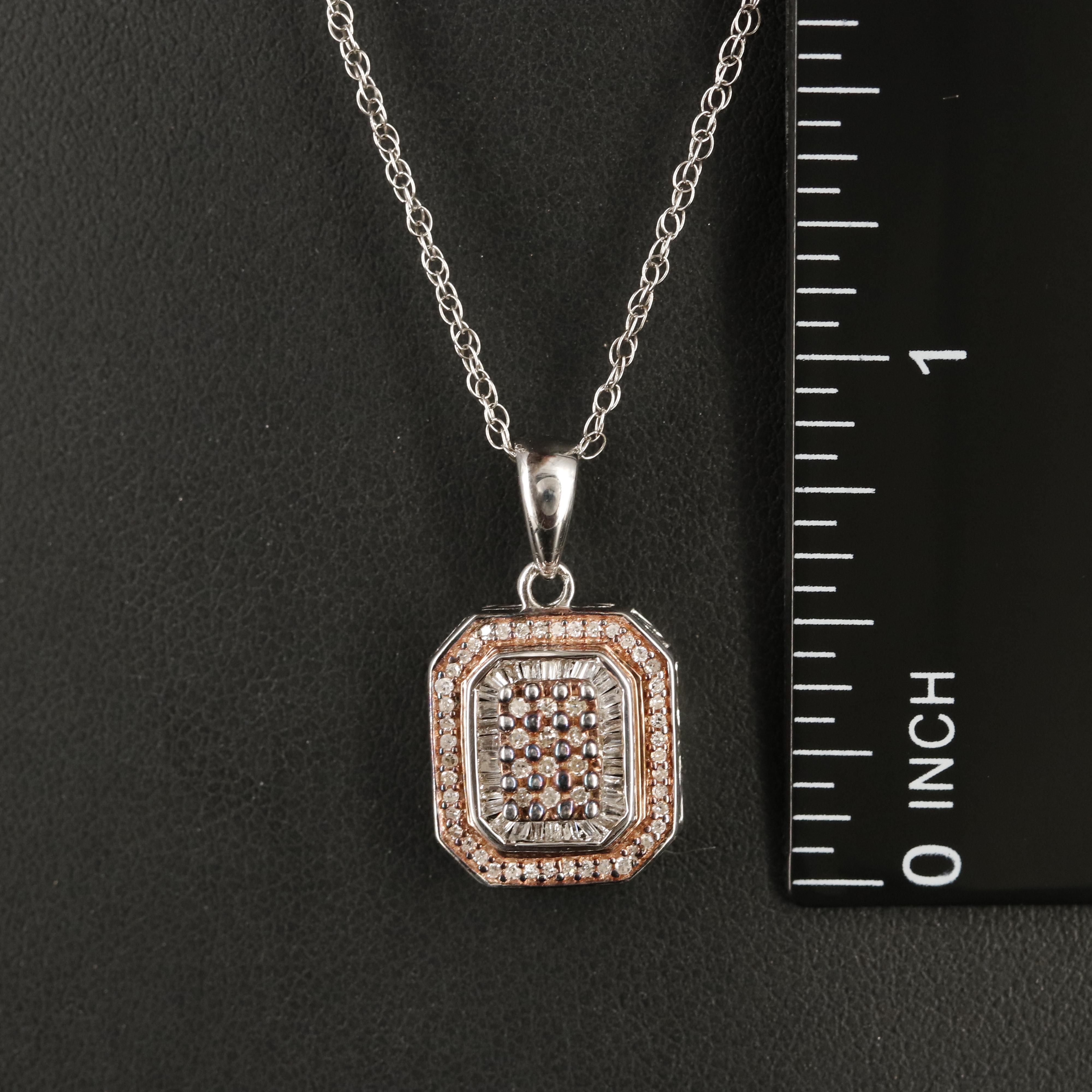Sterling Diamond Pendant Necklace