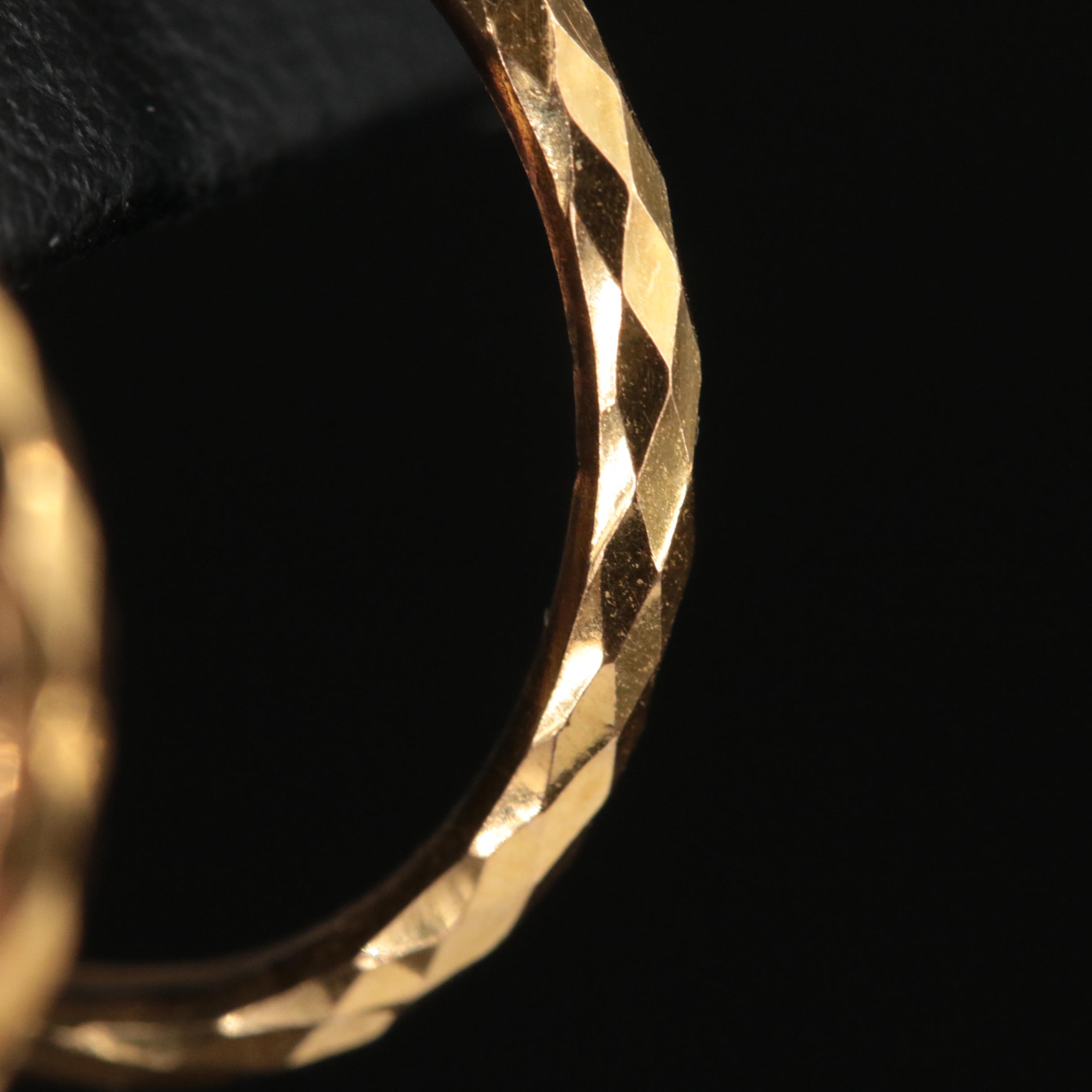 20K Textured Hoop Earrings