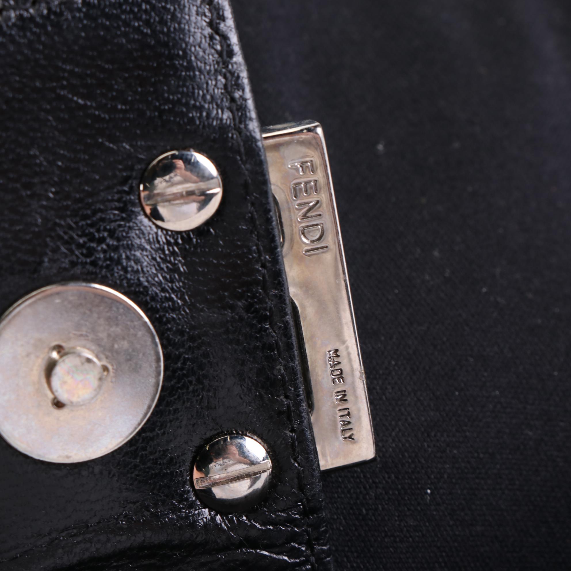 Fendi Mama Baguette Shoulder Bag in Technical Knit and Leather