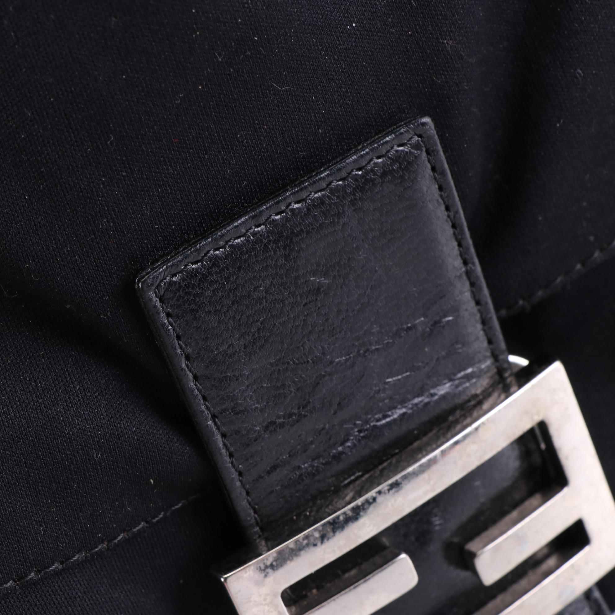 Fendi Mama Baguette Shoulder Bag in Technical Knit and Leather