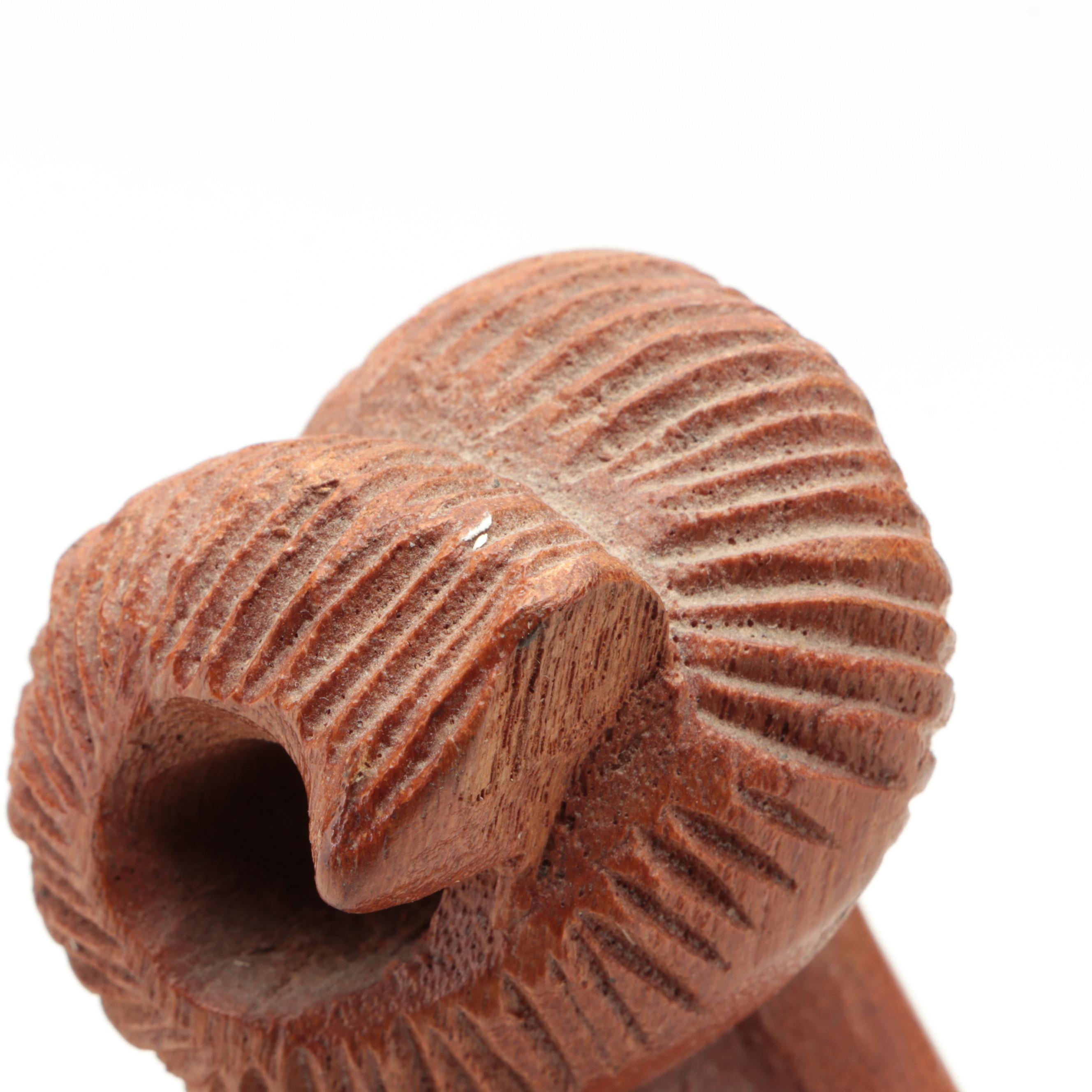 Carved Hardwood Elephant Sculpture