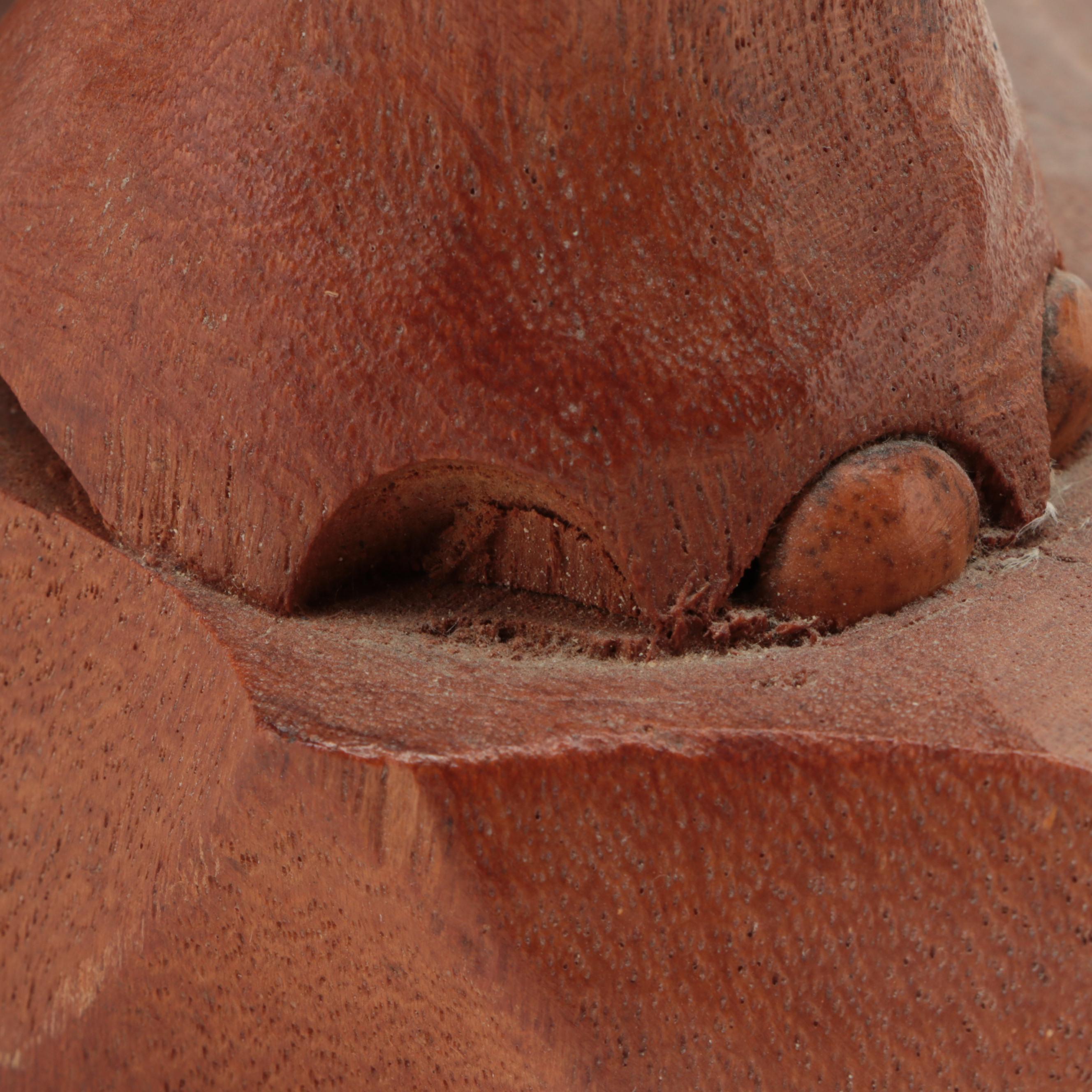 Carved Hardwood Elephant Sculpture