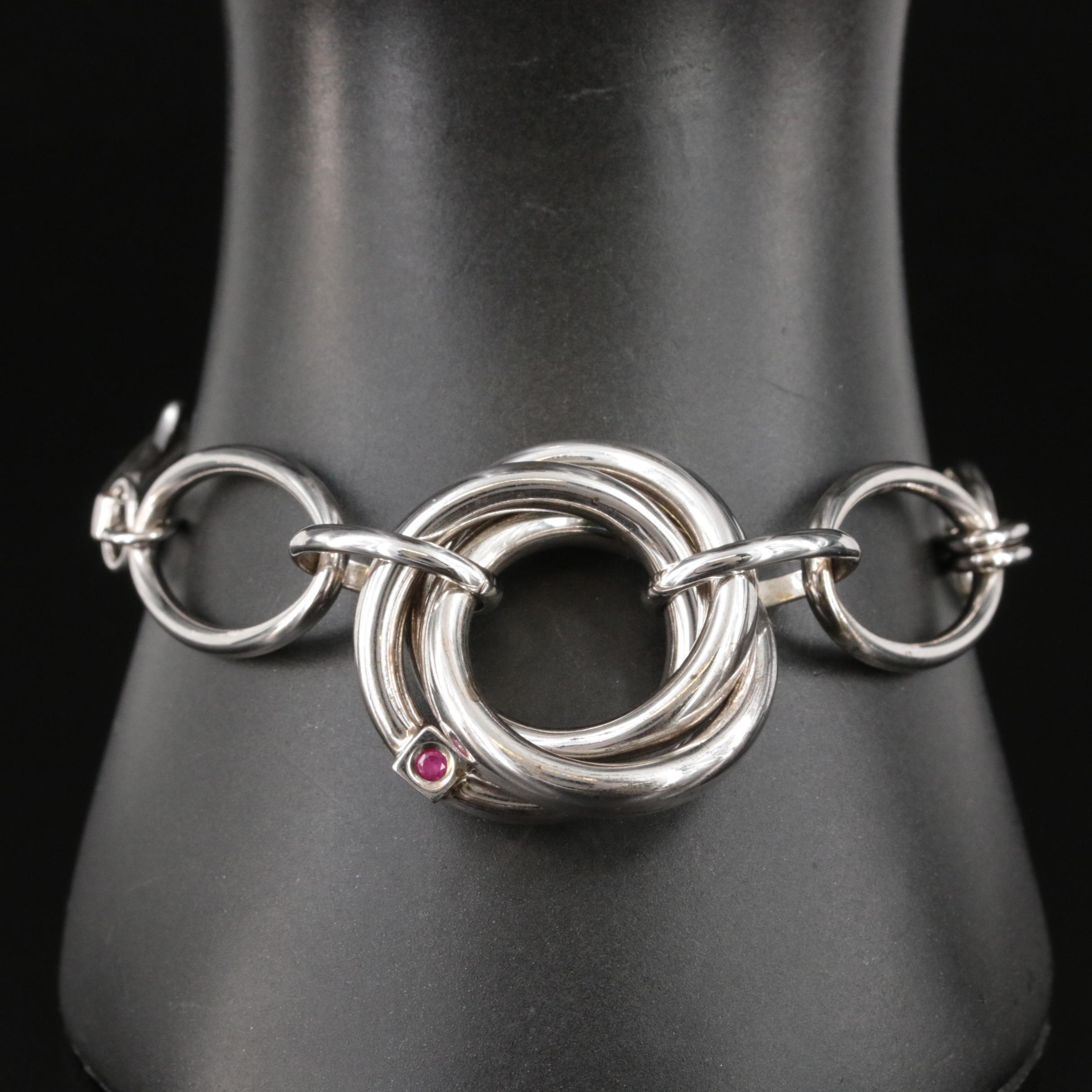 Sterling Ruby Love Knot Bracelet