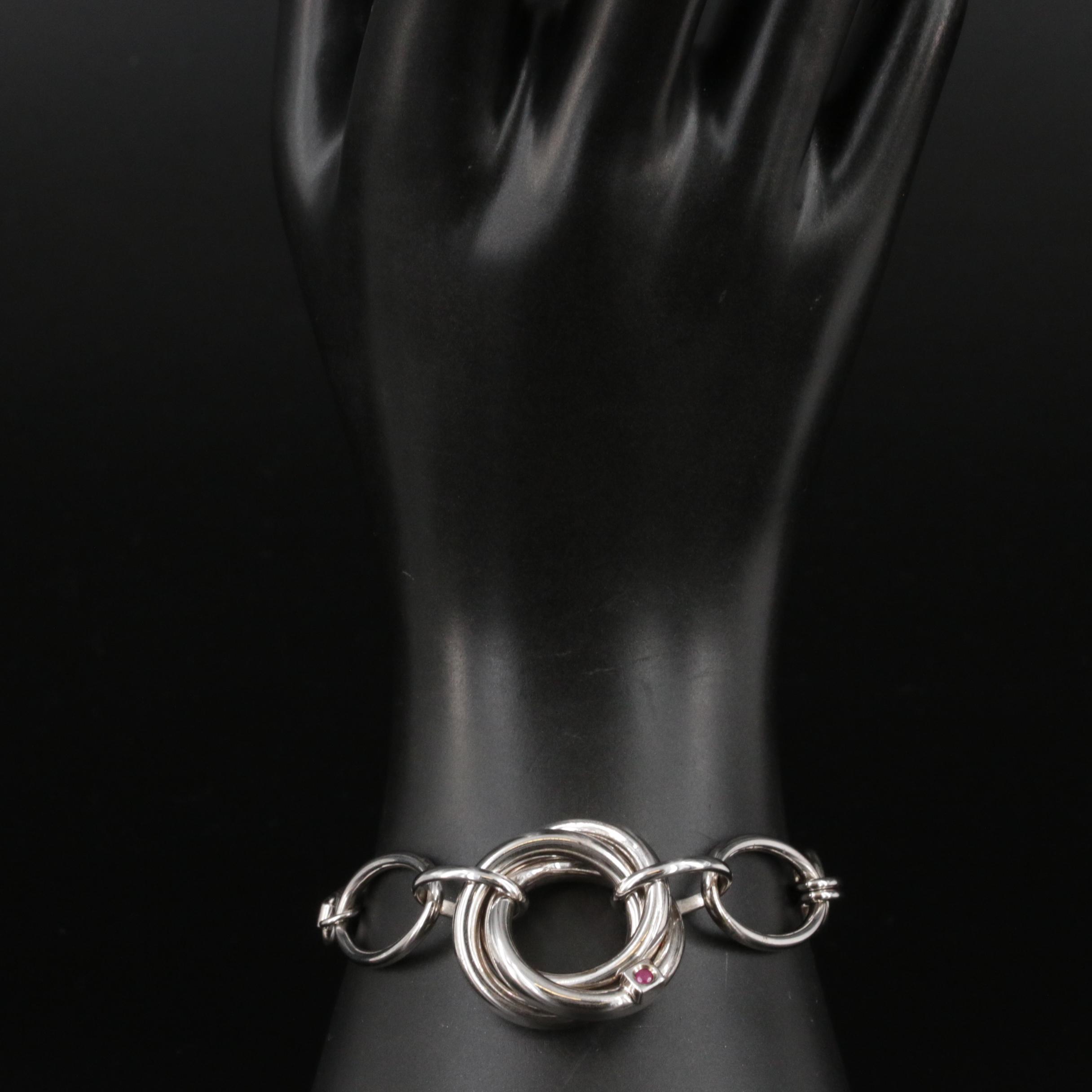 Sterling Ruby Love Knot Bracelet