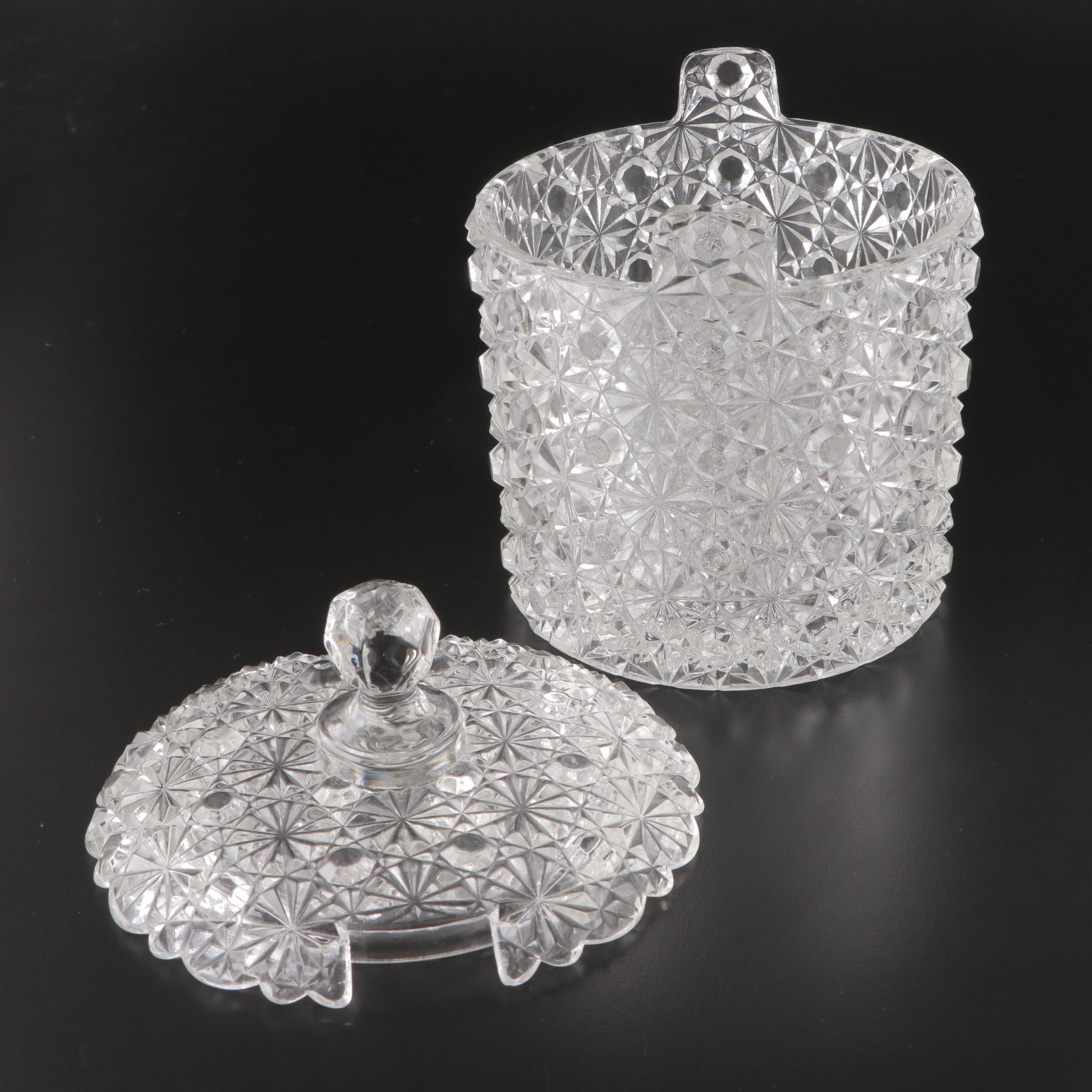 Westmoreland Milk Glass and Other Vase with Fenton Daisy and Button Ice Bucket