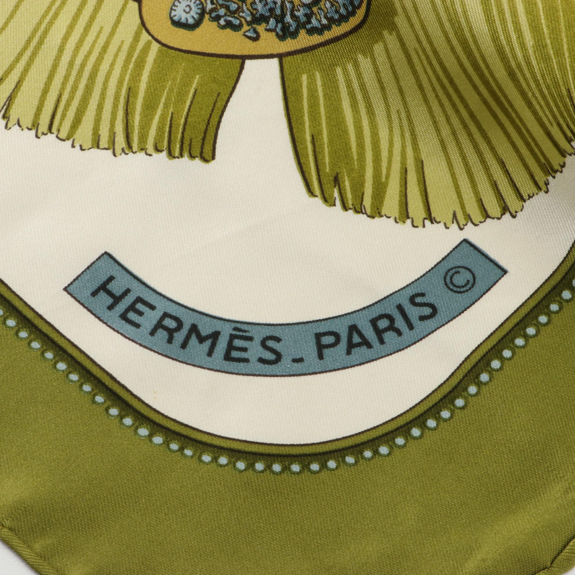 Hermès "Tsubas" Scarf 90 in Silk Twill