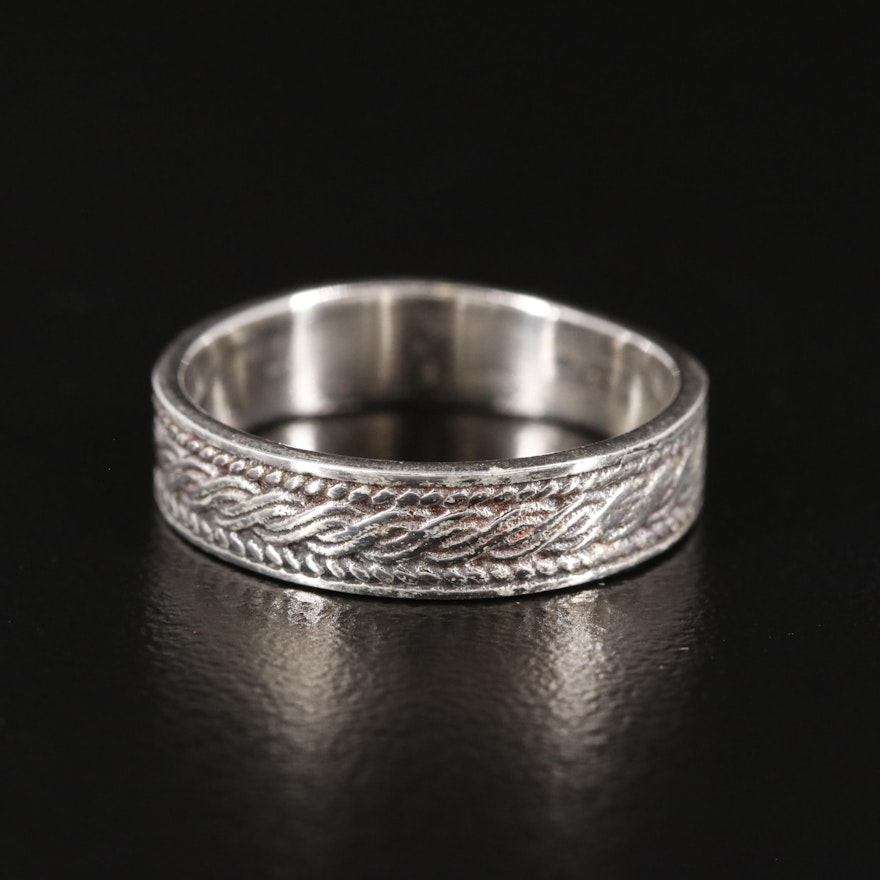 Sterling Textured Band